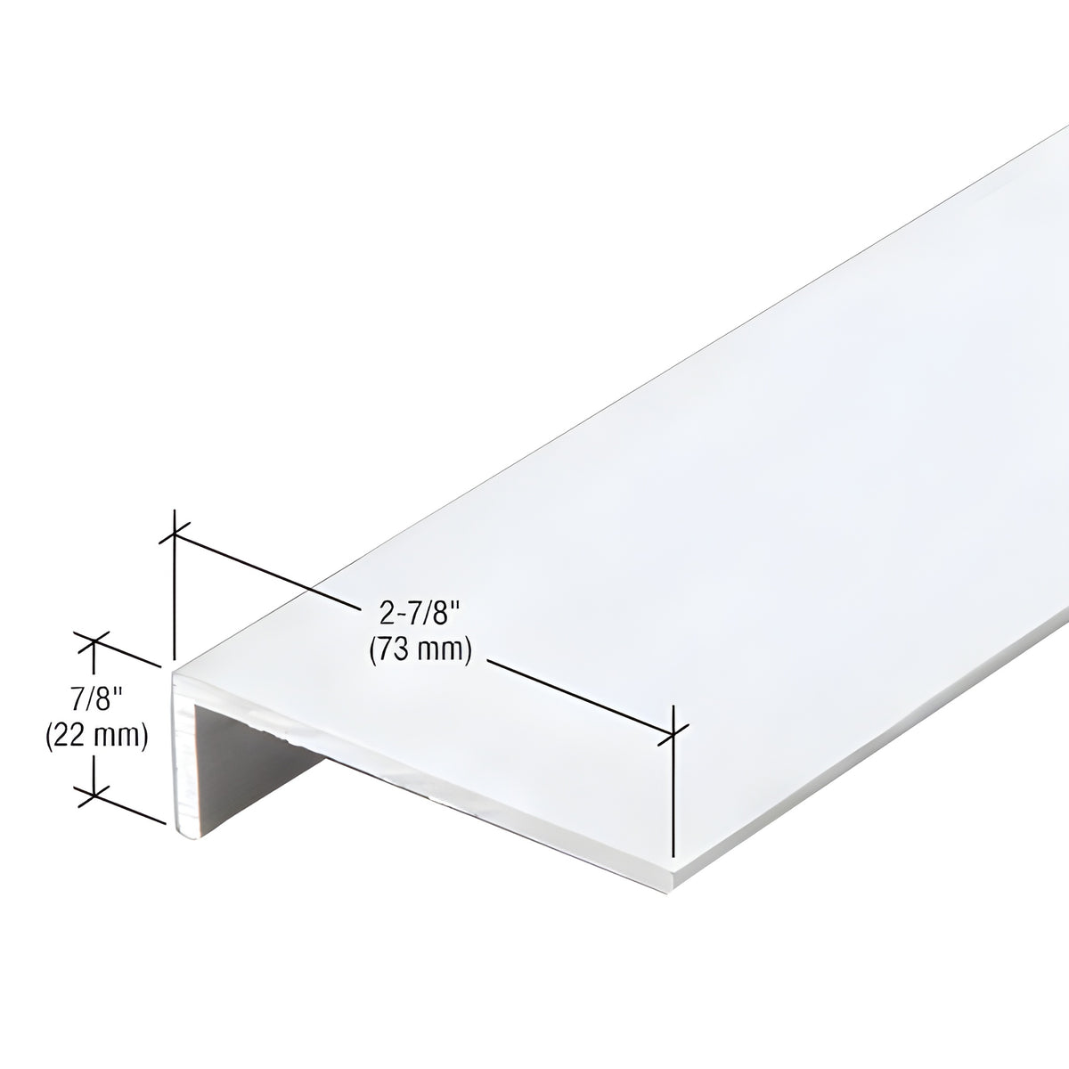 CRL-U.S. Aluminum Mill Finish 'L' Angle, 2-7/8" x 7/8" x 1/8" - 21'-2"