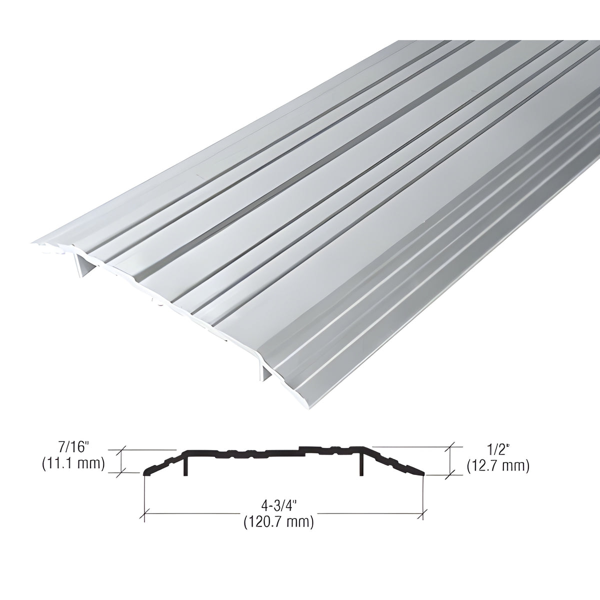 CRL-U.S. Aluminum Mill Finish Standard Door 4-3/4" Threshold - 21'-4"