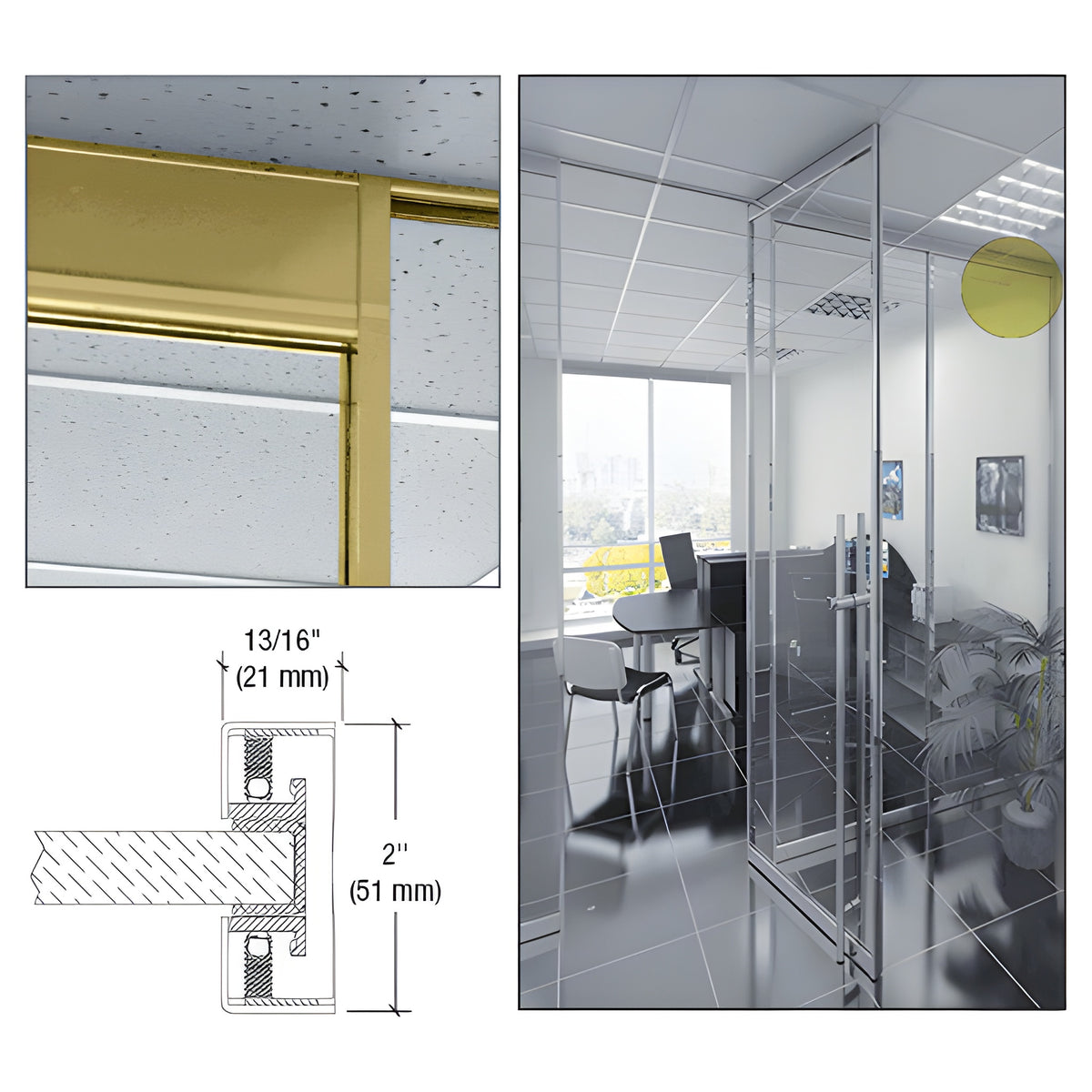 CRL-U.S. Aluminum Narrow Jamb Polished Brass - 120"