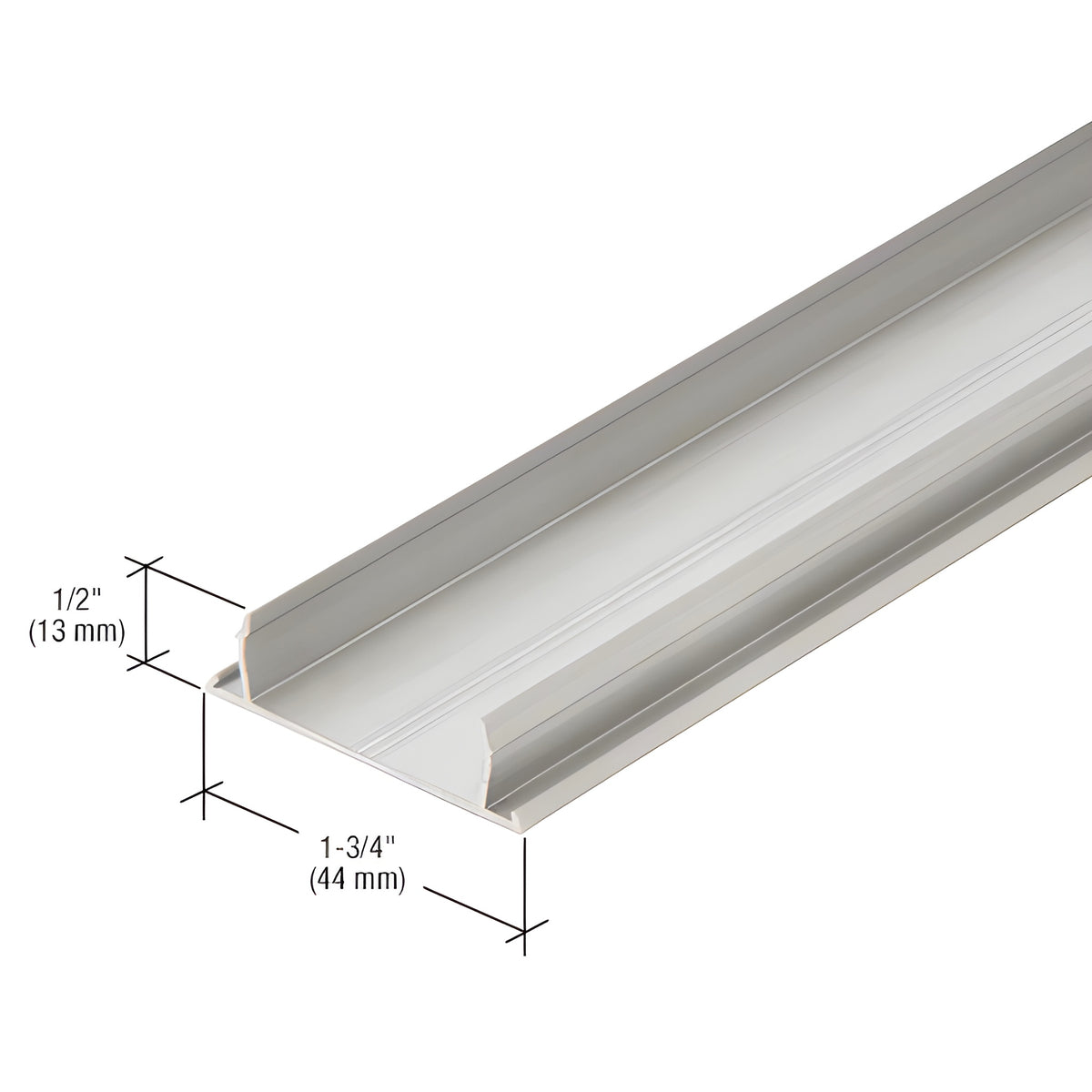 CRL-U.S. Aluminum Narrow Stile Flat Pocket Insert - 21'-2", Clear Anodized Class 1