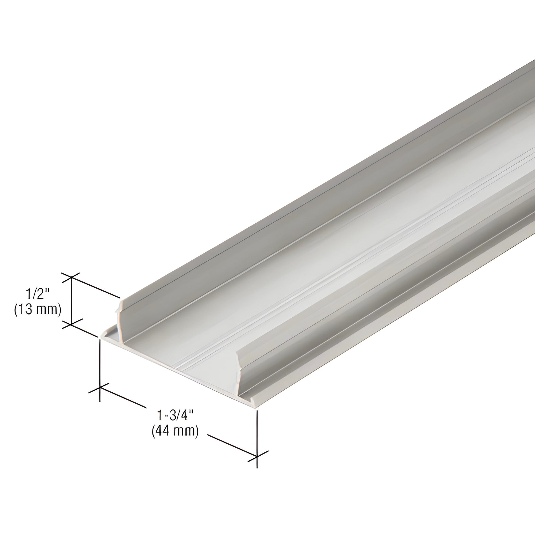 CRL-U.S. Aluminum Narrow Stile Flat Pocket Insert - 21'-2", Clear Anodized Class 1