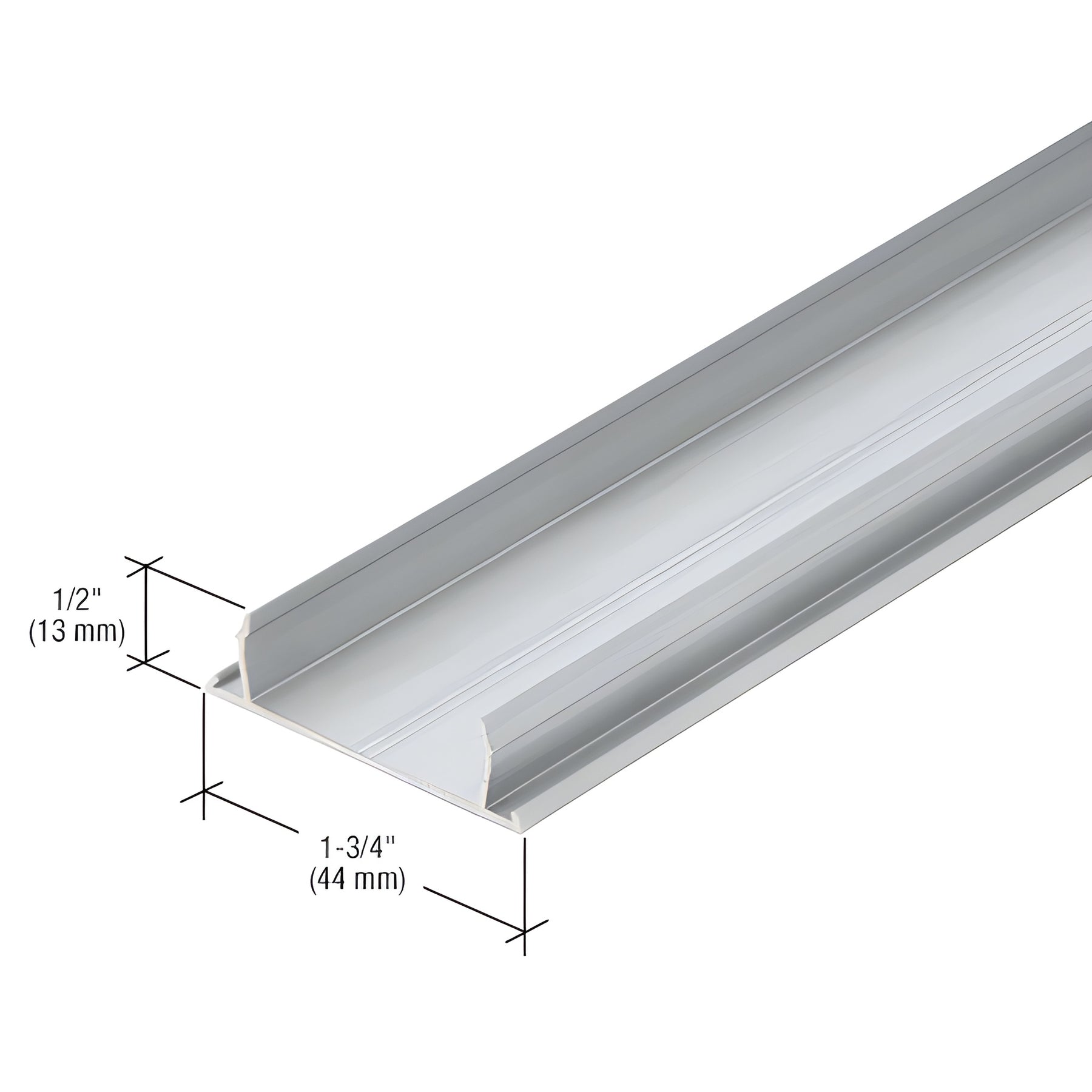 CRL-U.S. Aluminum Narrow Stile Flat Pocket Insert, Mill - 21'-2"
