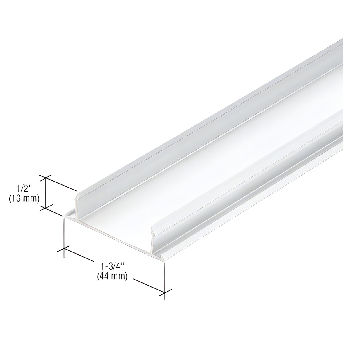 CRL-U.S. Aluminum Narrow Stile Flat Pocket Insert, White KYNAR® Paint - 21'-2"