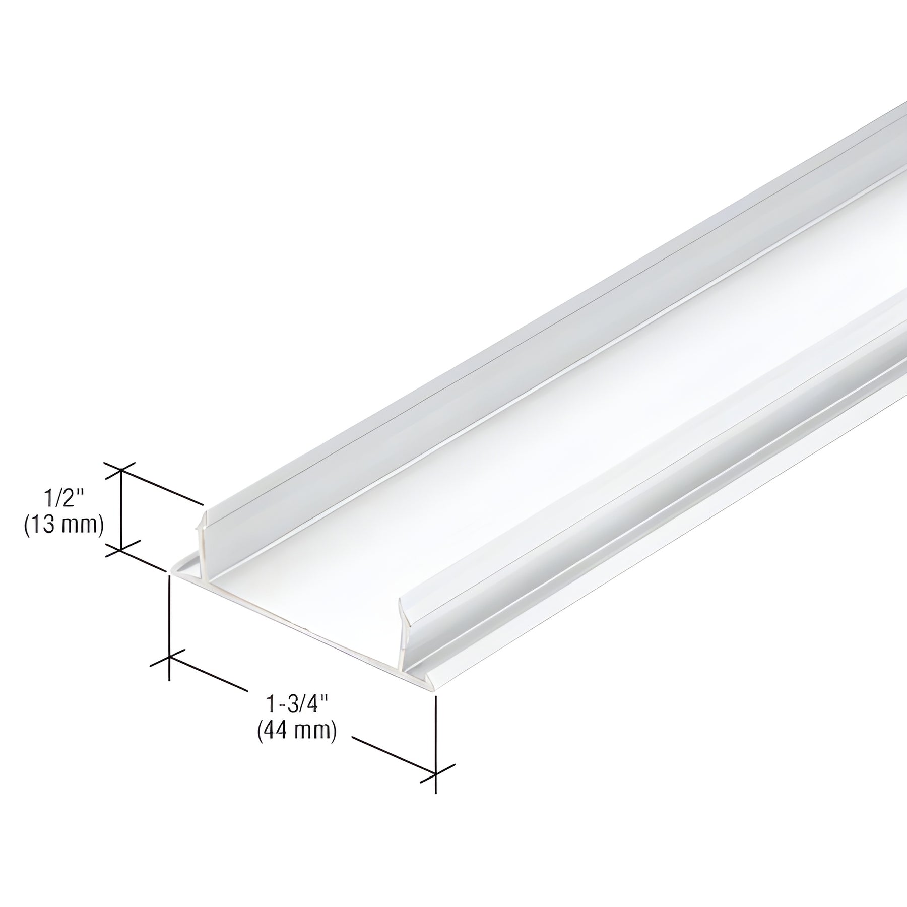 CRL-U.S. Aluminum Narrow Stile Flat Pocket Insert, White KYNAR® Paint - 21'-2"
