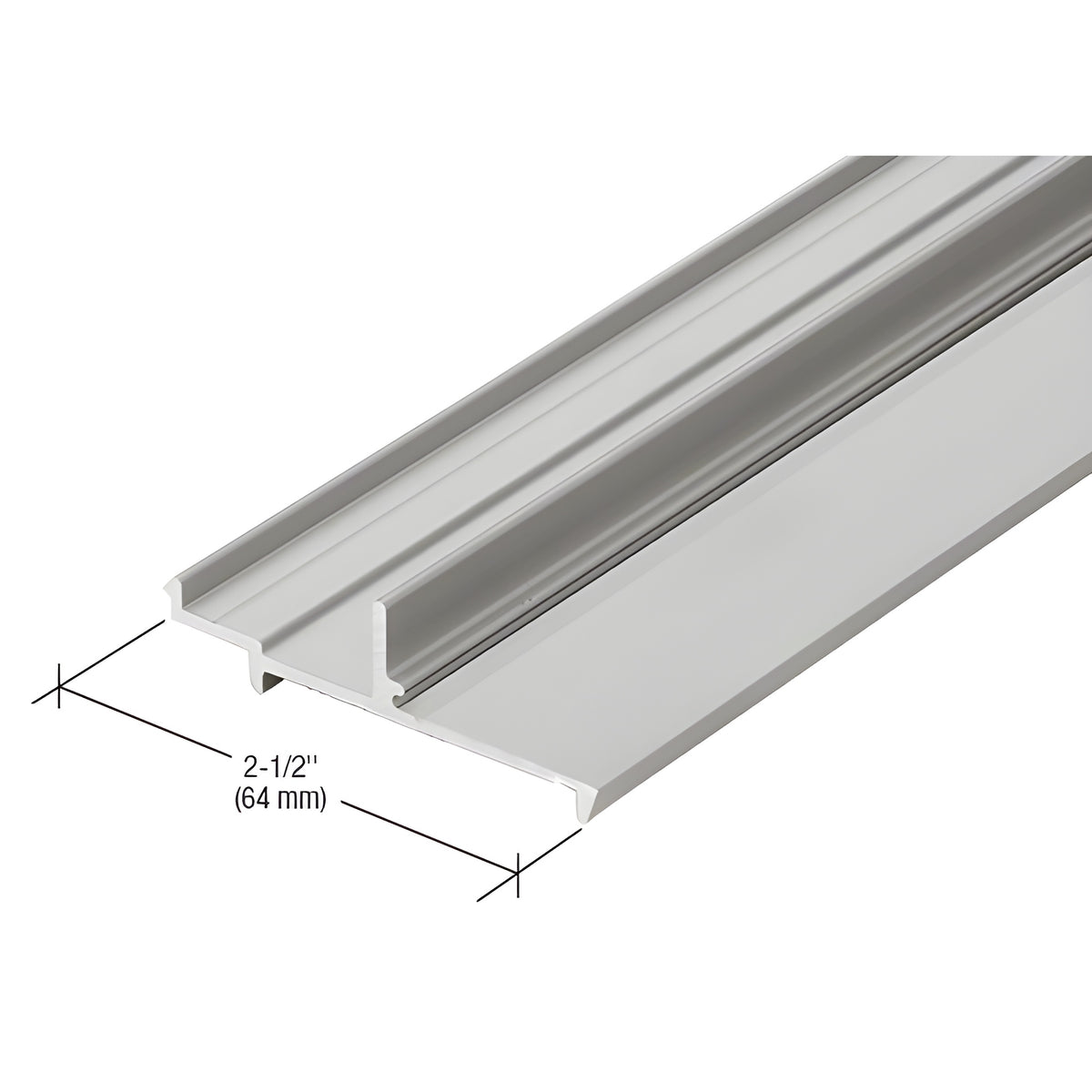 CRL-U.S. Aluminum Pocket Insert for Door Stop, Clear Anodized Class 1, 21'-2"