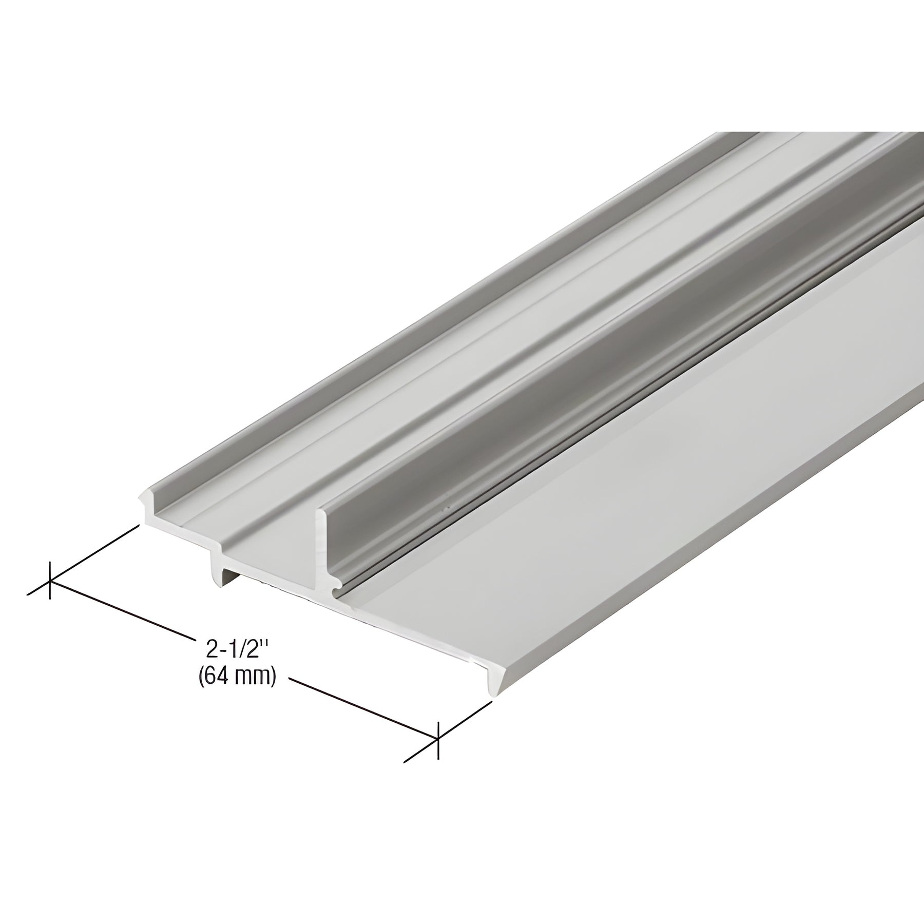 CRL-U.S. Aluminum Pocket Insert for Door Stop, Clear Anodized Class 1, 21'-2"