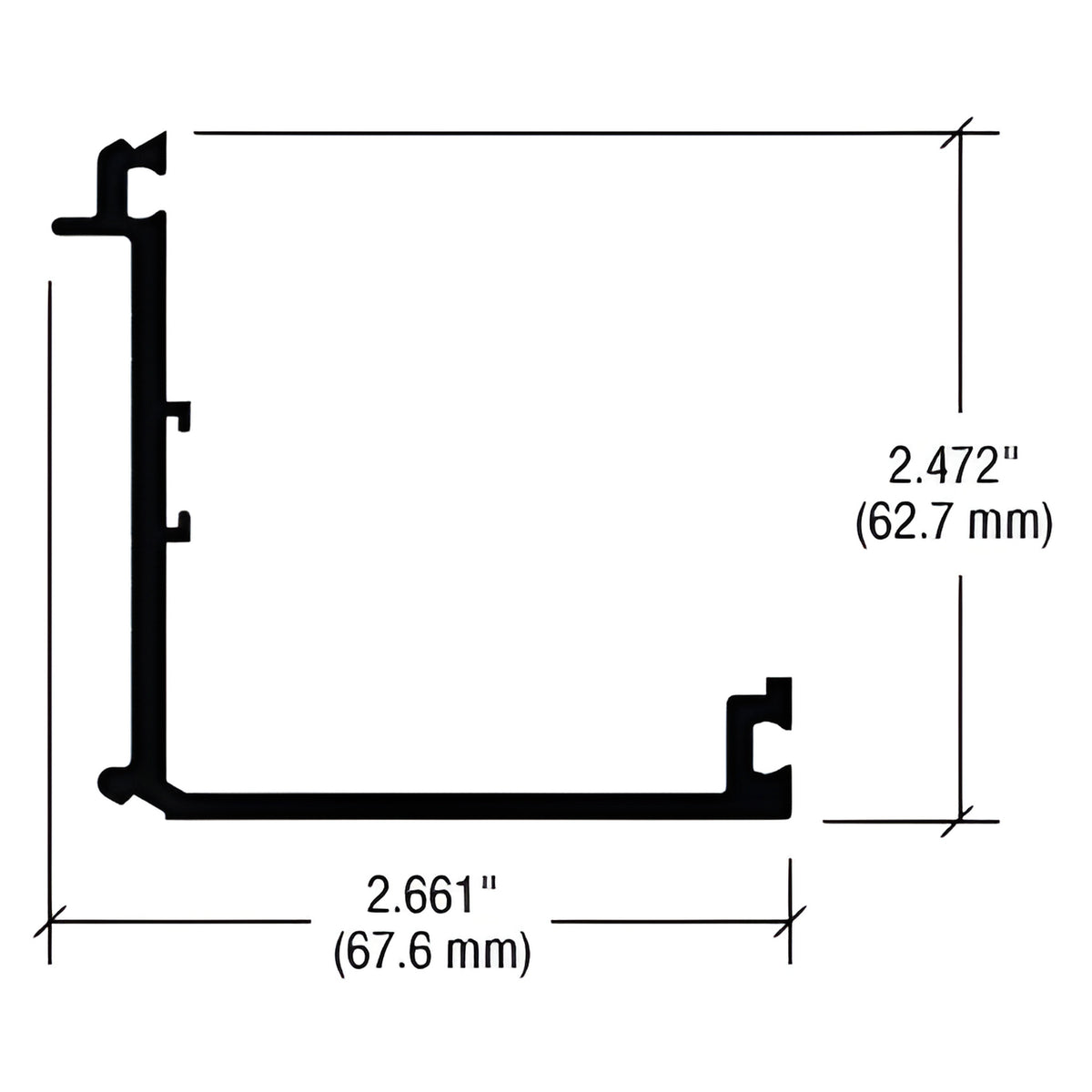 CRL-U.S. Aluminum Pressure Bar with Weatherstrip and Punched Holes, Custom Paint- 24'-2"