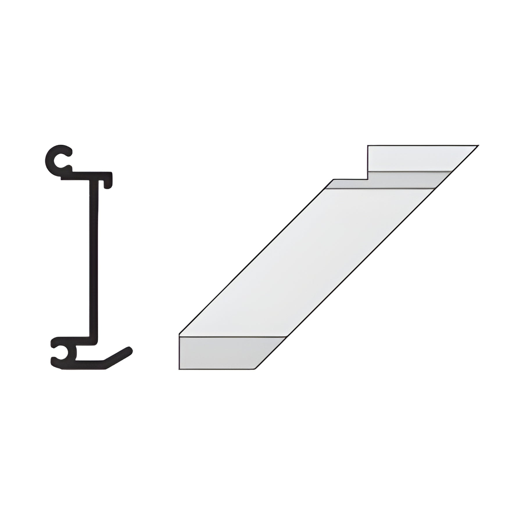 CRL-U.S. Aluminum Right Hand 90º Inside Corner Anchor Clip 4/Pk