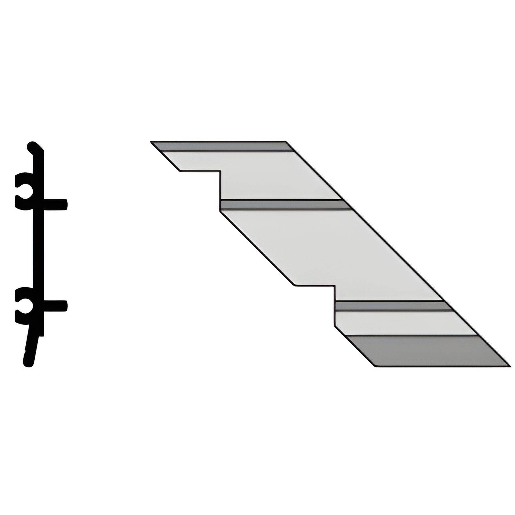 CRL-U.S. Aluminum Right Hand 90º Outside Corner - 4/Pk