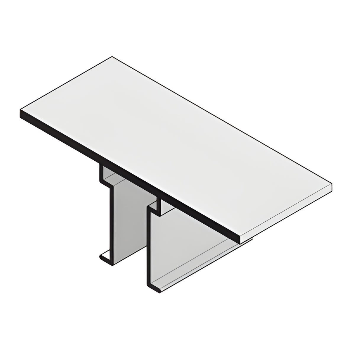 CRL-U.S. Aluminum Right Hand 90º Outside Corner Anchor Clip, 4/Pk