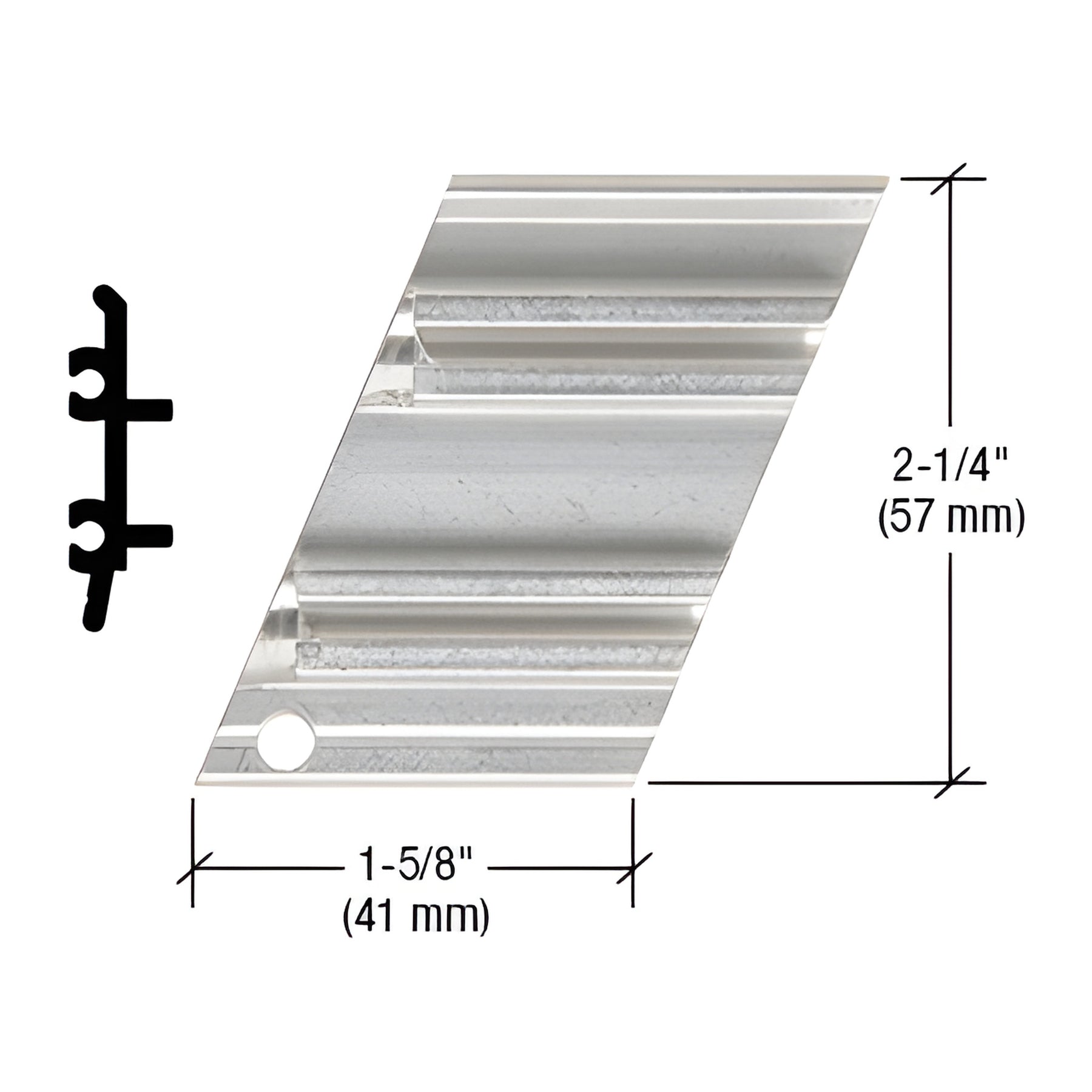 CRL-U.S. Aluminum Right Hand Anchor Clip, 135º, Inside Corner - 4/Pk