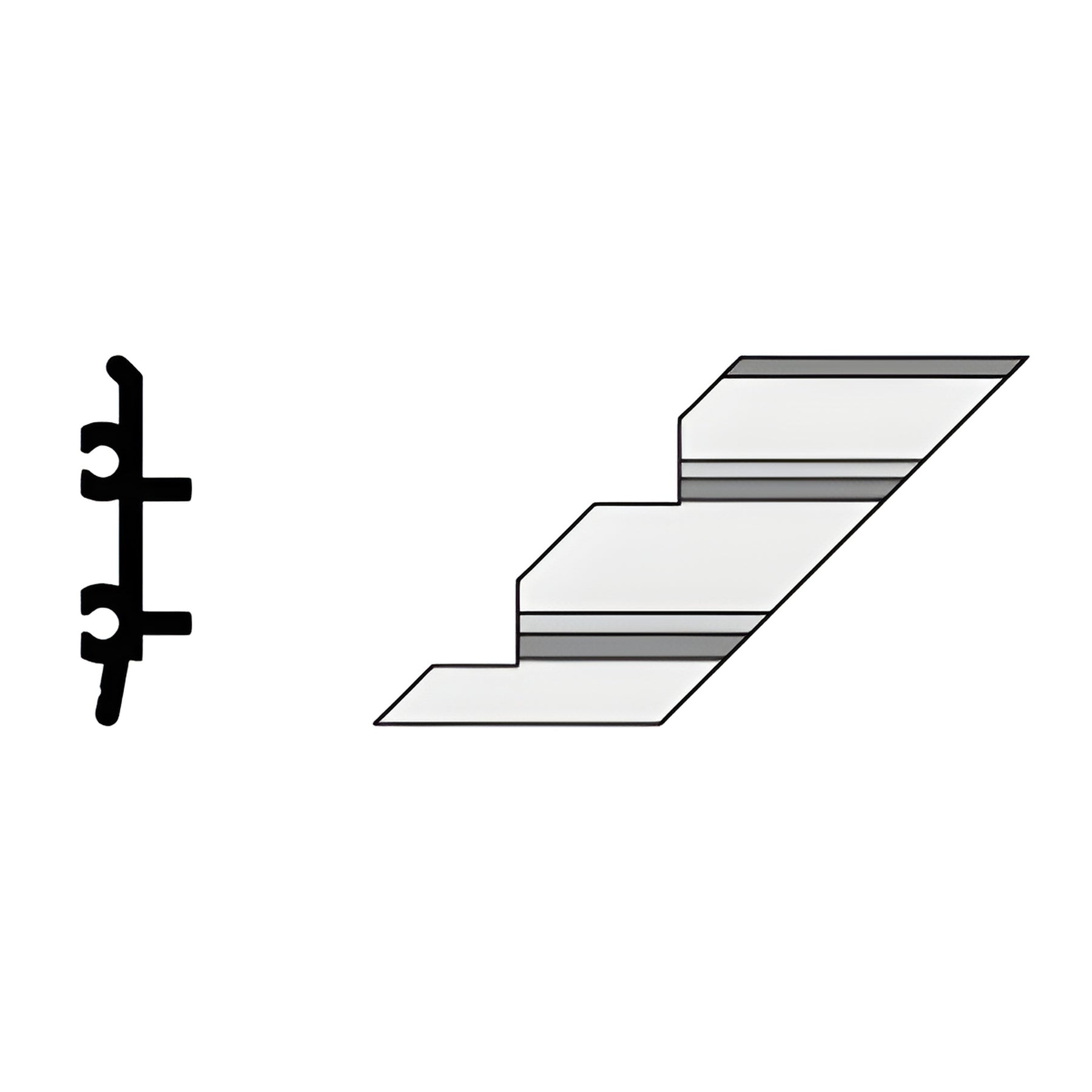 CRL-U.S. Aluminum Right Hand Inside 90º Corner Anchor Clip- 4/Pk