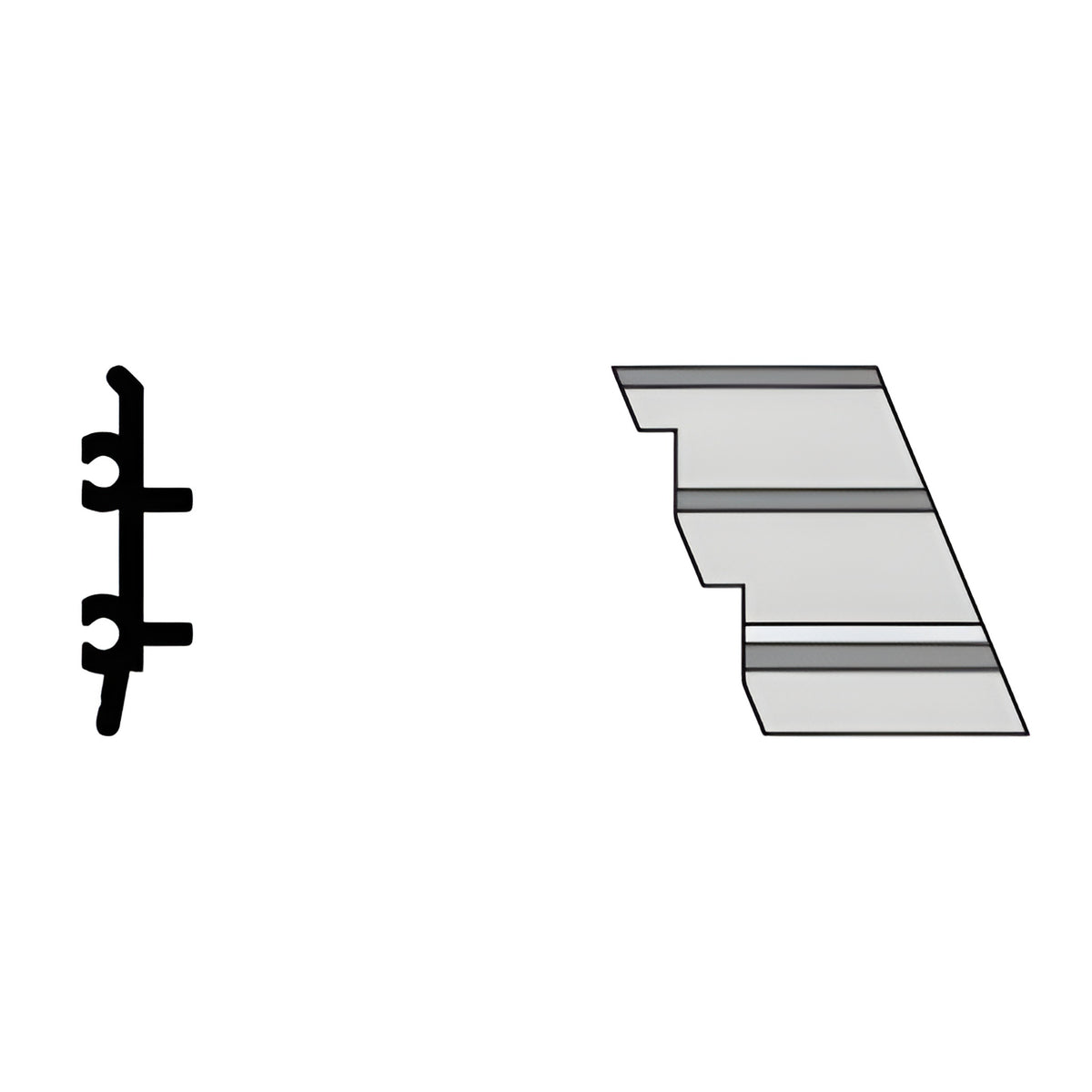 CRL-U.S. Aluminum Right Hand Outside 135º Corner Anchor Clip - 4/Pk
