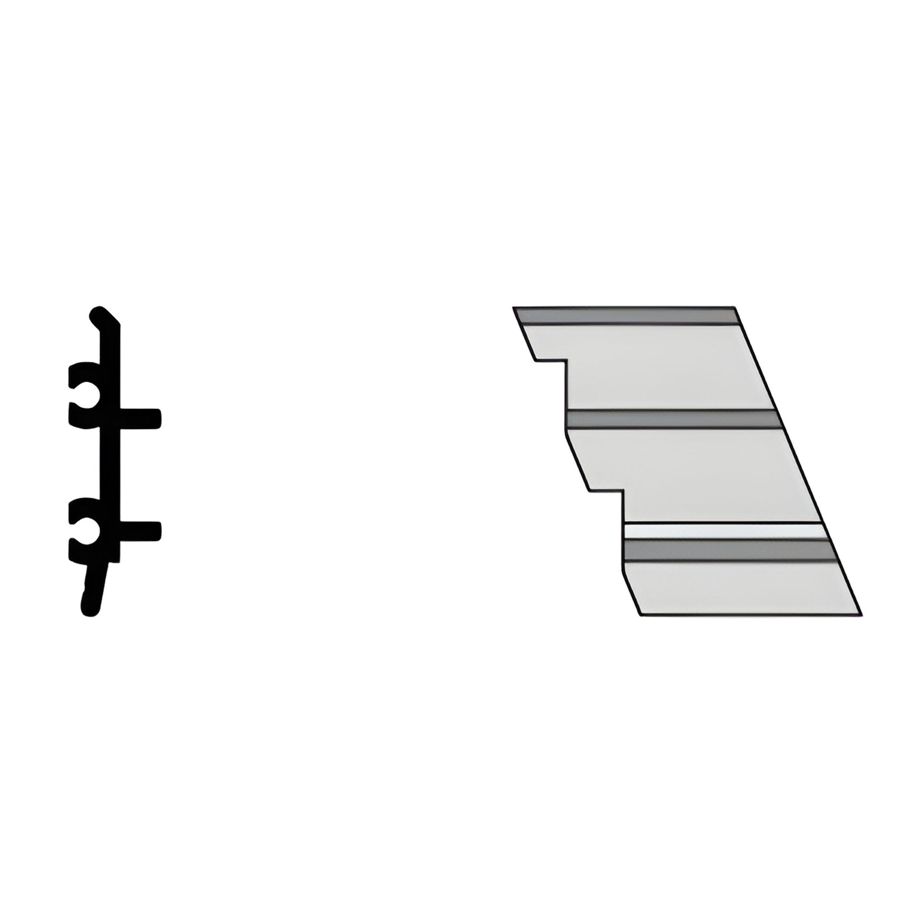 CRL-U.S. Aluminum Right Hand Outside 135º Corner Anchor Clip - 4/Pk