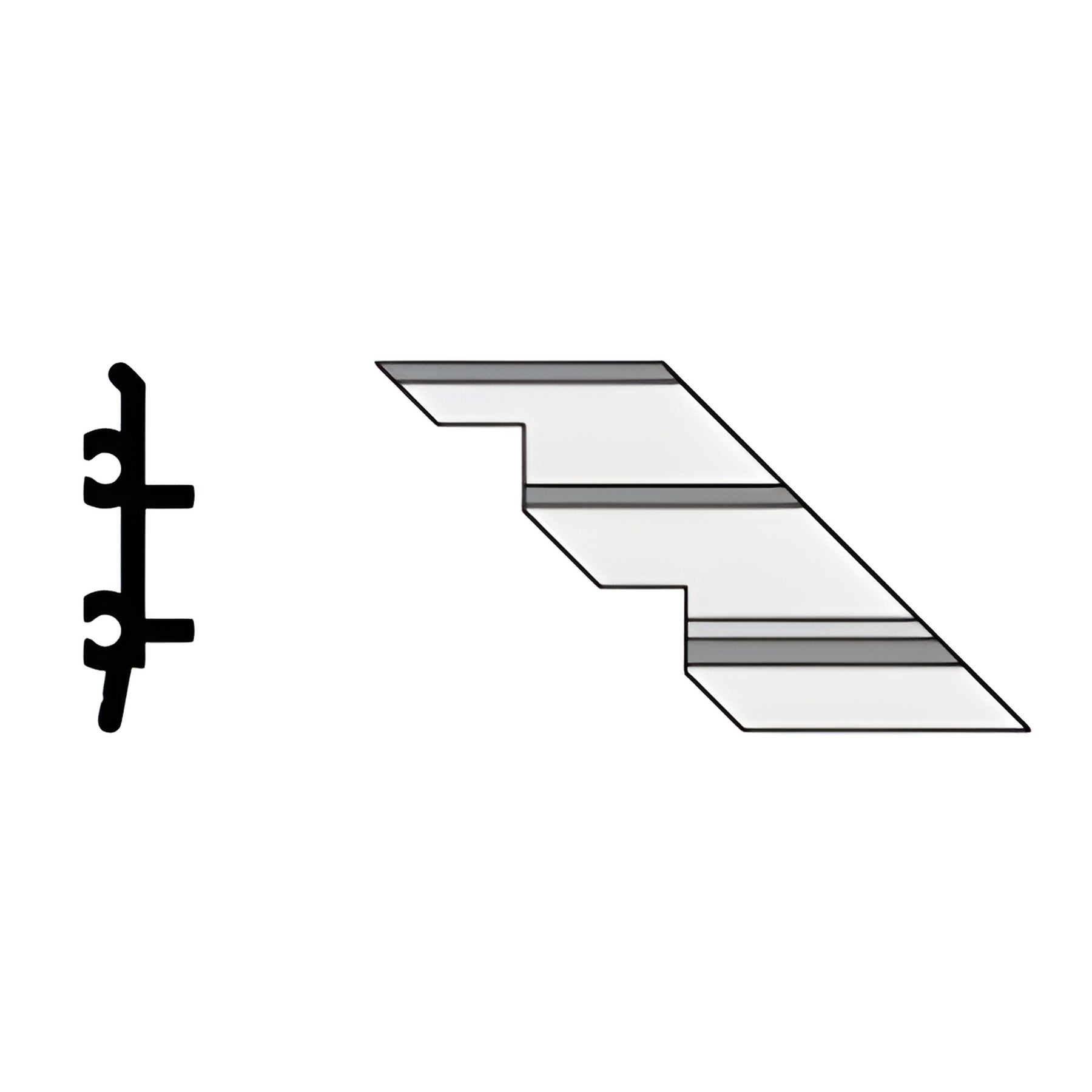 CRL-U.S. Aluminum Right Hand Outside 90º Corner Anchor Clip- 4/Pk