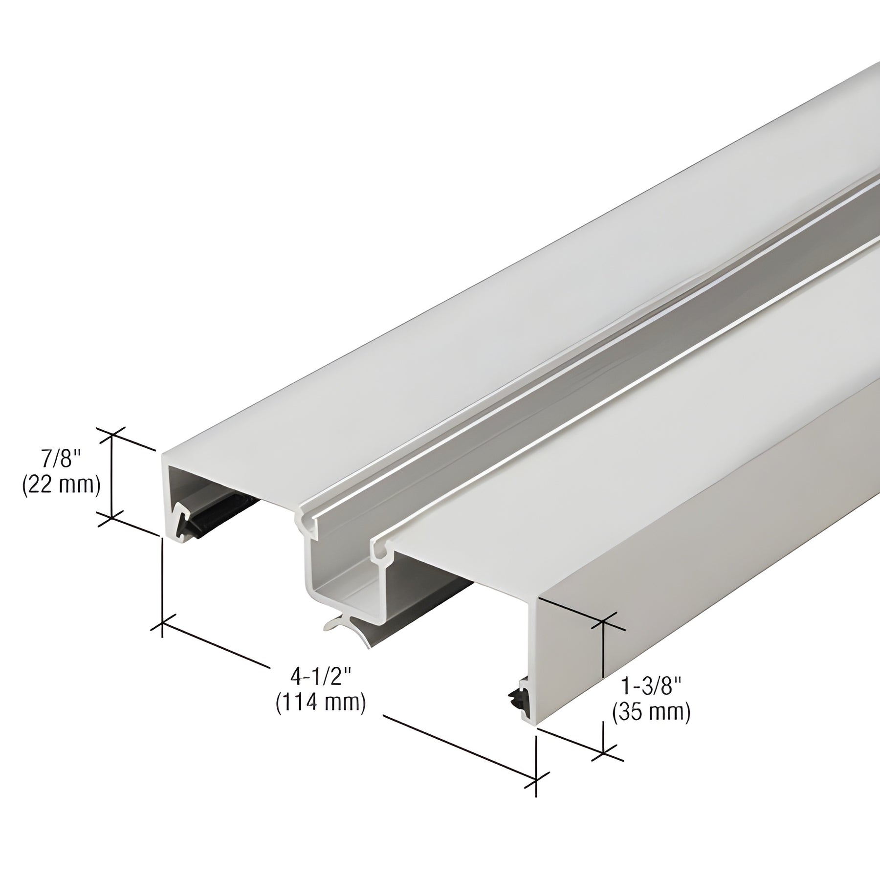 CRL-U.S. Aluminum Rotating Half Mullion, Clear Anodized - 24'-2"