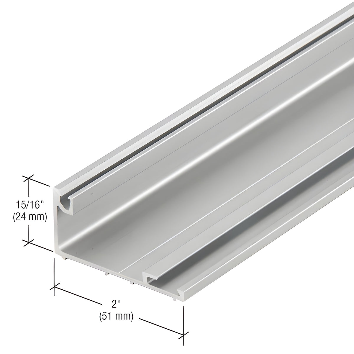 CRL-U.S. Aluminum Sash Gutter - 24'-2", Clear Anodized Class 1