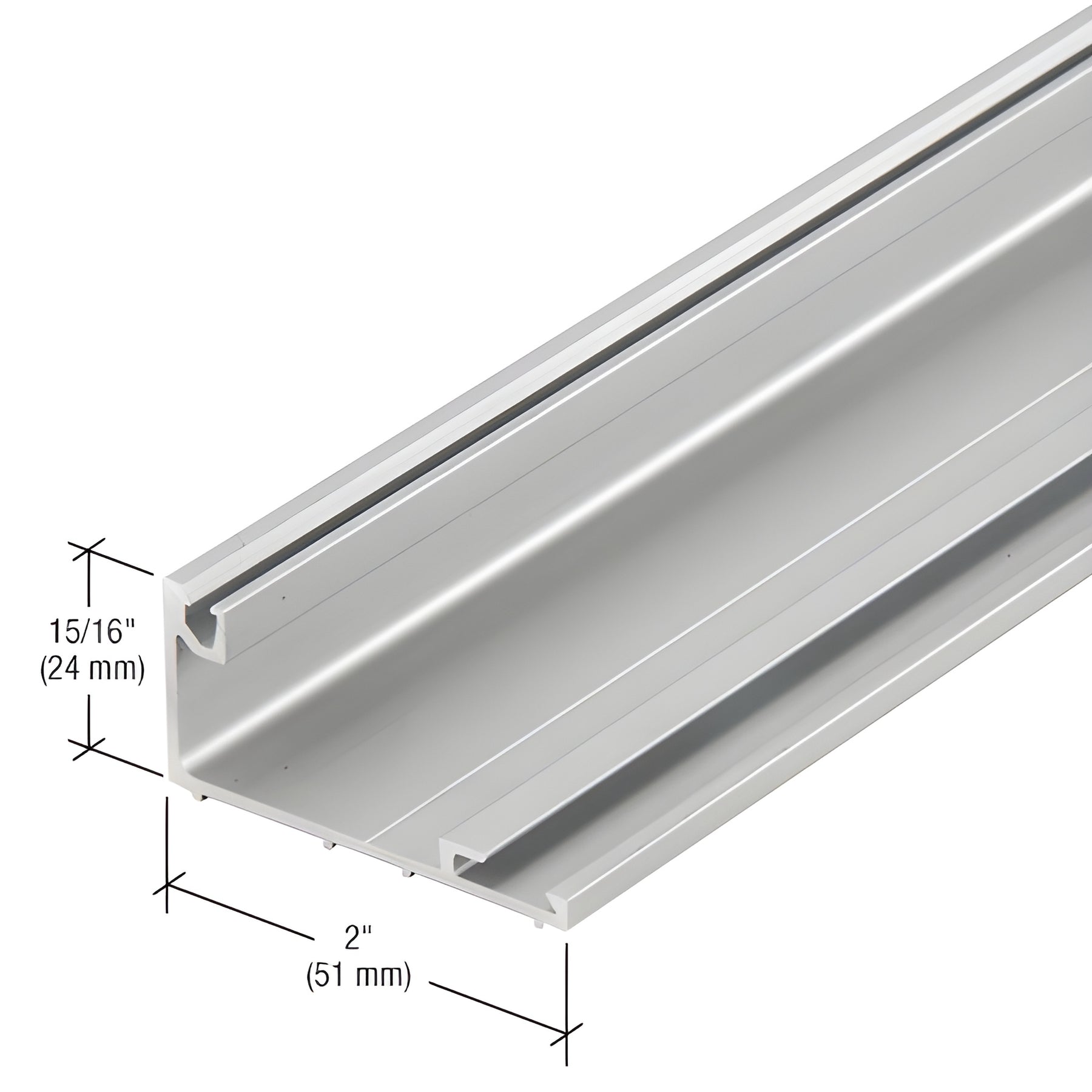 CRL-U.S. Aluminum Sash Gutter - 24'-2", Clear Anodized Class 1