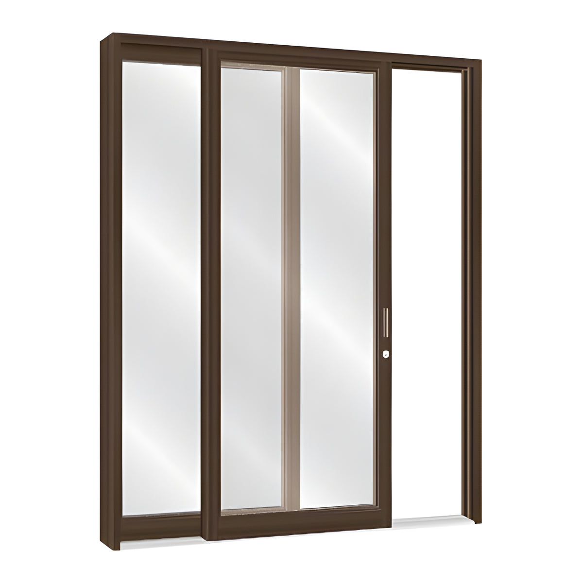 CRL-U.S. Aluminum Series 2000 Bronze Anodized Blank Multi-Panel 48" x 96" Series 2000 Narrow Stile Sliding Entrance Door