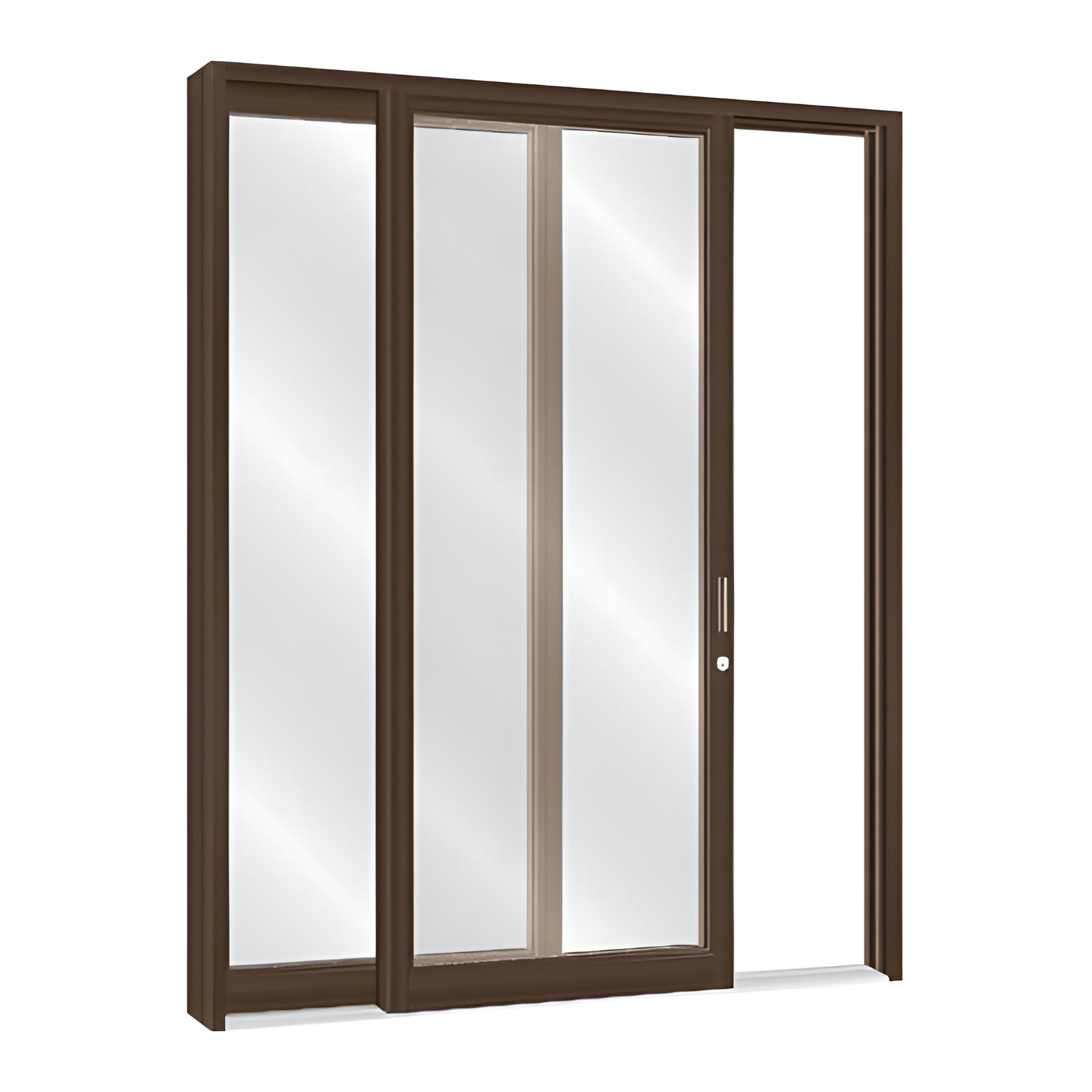 CRL-U.S. Aluminum Series 2000 Bronze Anodized Blank Multi-Panel 48" x 96" Series 2000 Narrow Stile Sliding Entrance Door