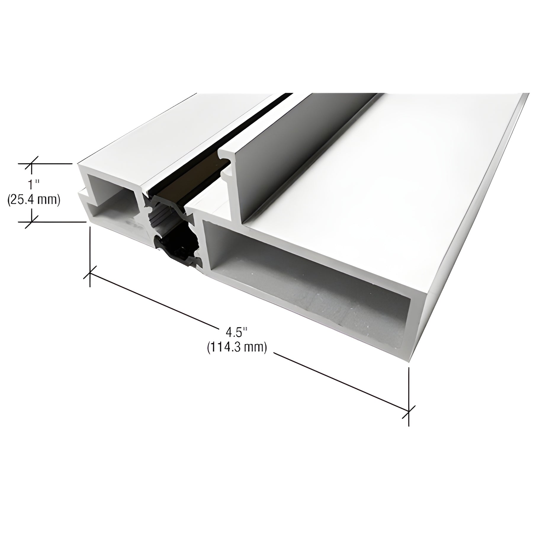 CRL-U.S. Aluminum Series 900 Terrace Door Jamb, White KYNAR® Paint, 21'-2"