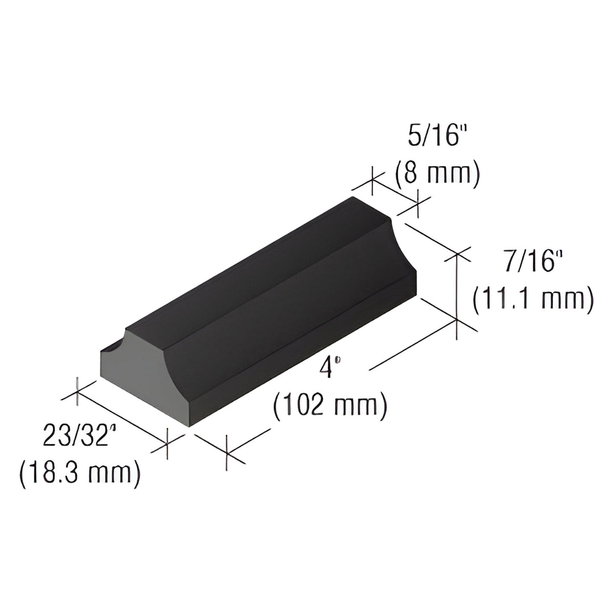 CRL-U.S. Aluminum Setting Blocks For 1/4" to 3/8" Glazing - 20/Pk