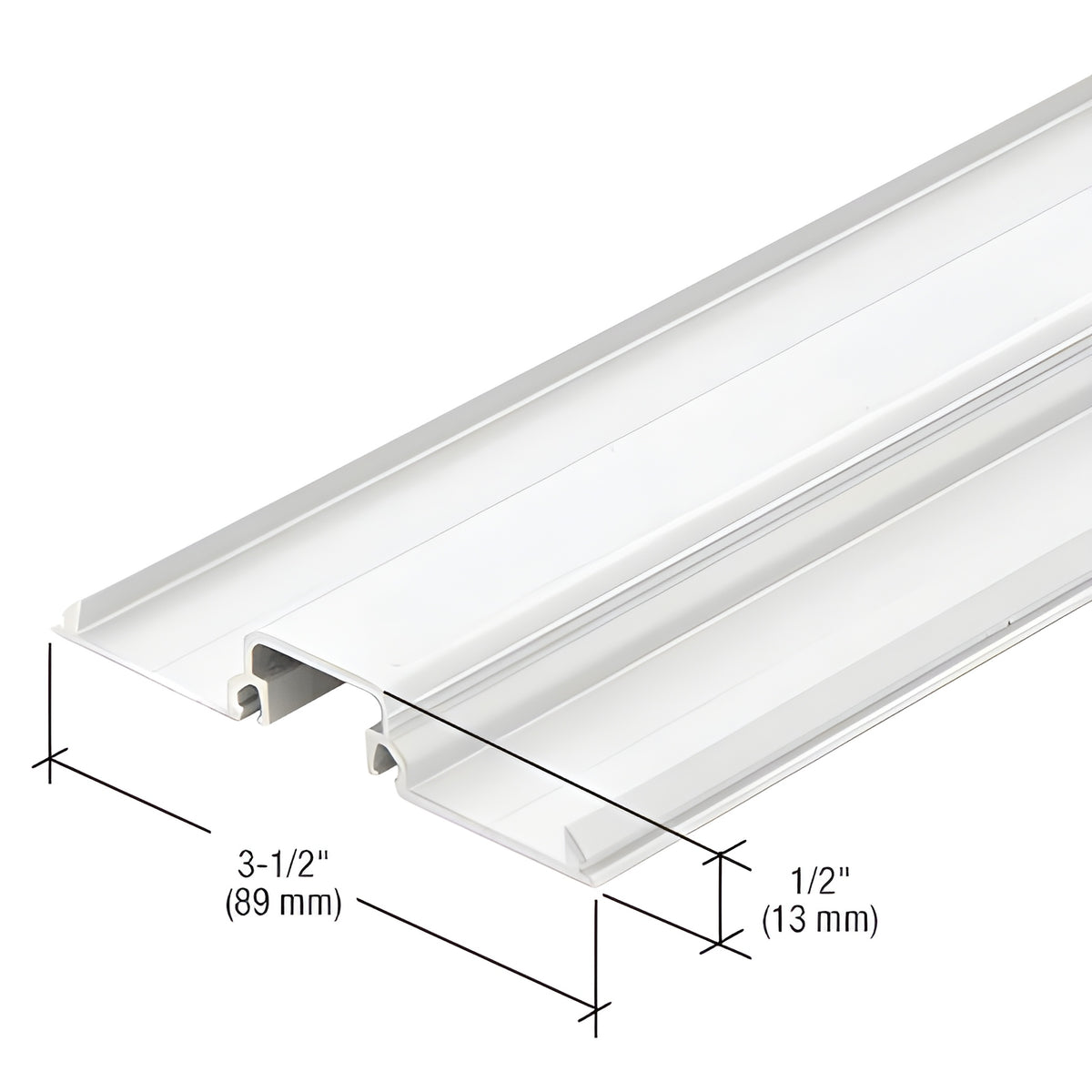 CRL-U.S. Aluminum Shallow Pocket Insert, White KYNAR® Paint - 24'-2"