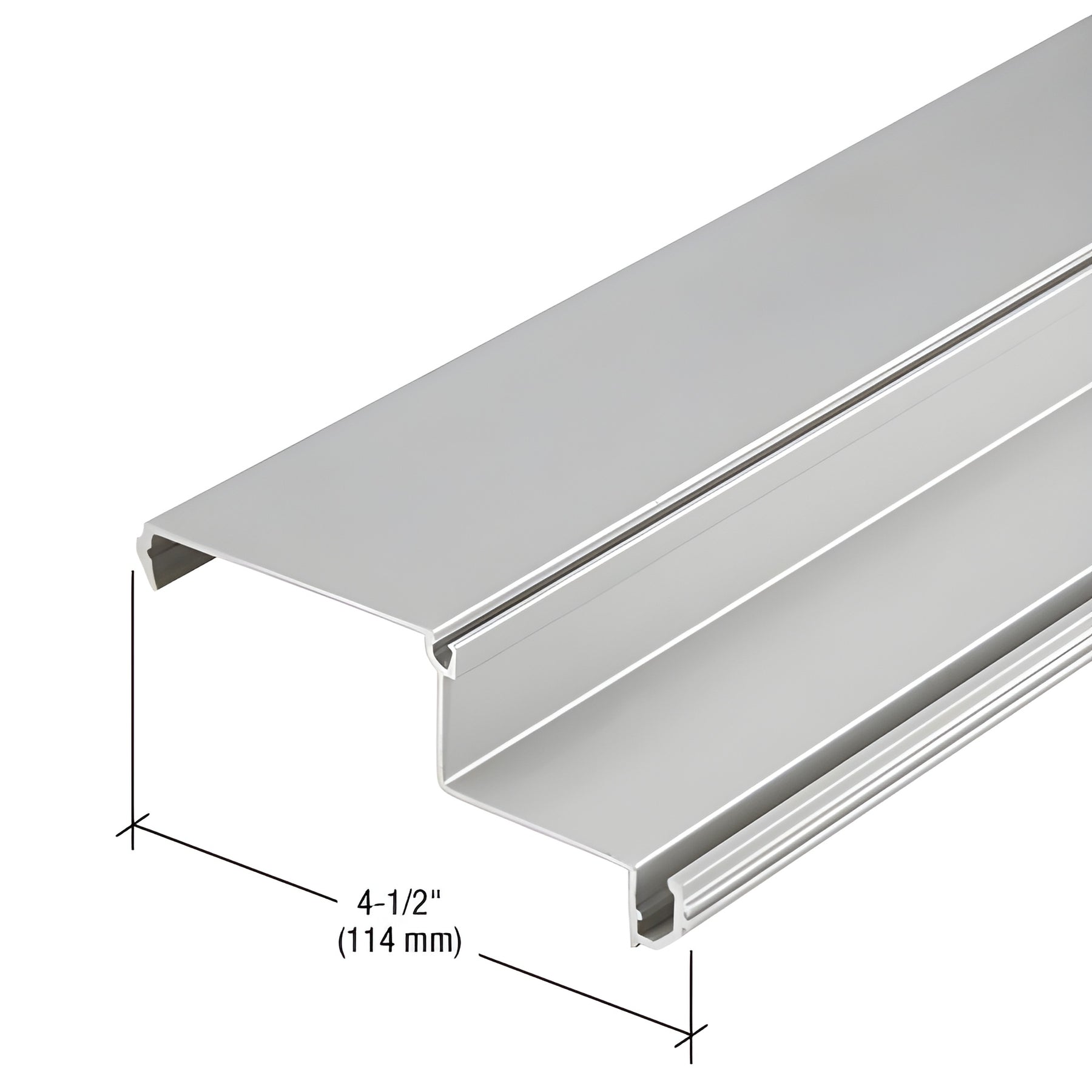 CRL-U.S. Aluminum Sill Insert for 1" Glazing - 24'-2", Clear Anodized Class 1
