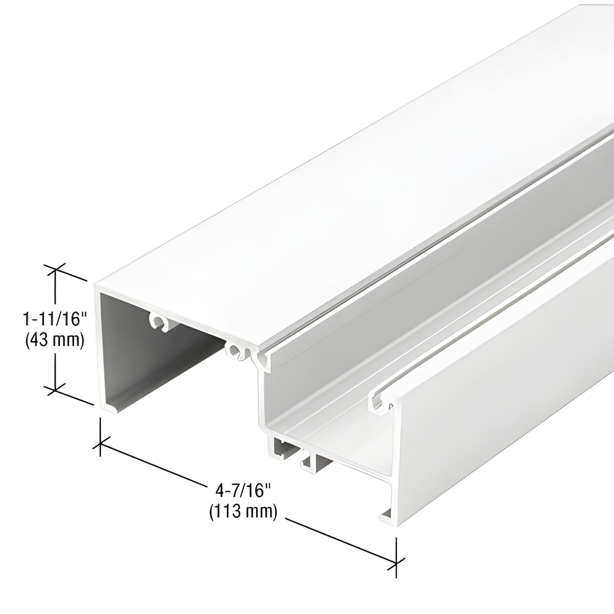 CRL-U.S. Aluminum Sill Mullion, White KYNAR® Paint - 24'-2"