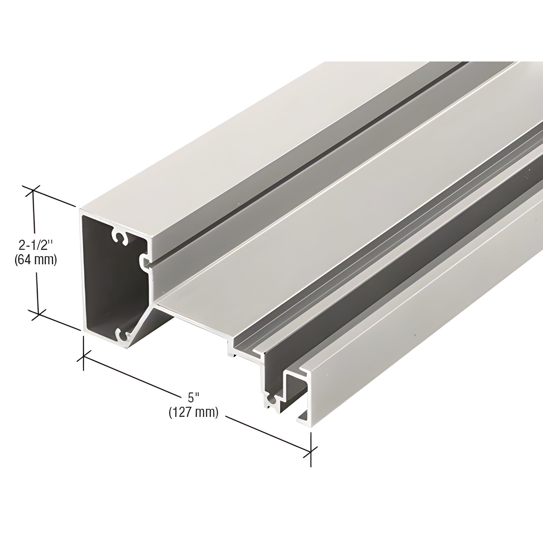 CRL-U.S. Aluminum Sill for 1-5/16" Glass, Clear Anodized Class 1 - 24'-2"