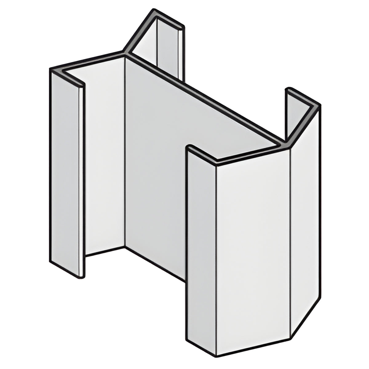 CRL-U.S. Aluminum Sleeves for 135 Degree Inside or Outside Corner Mullions with Structural Silicone Glazing- 5/Pk