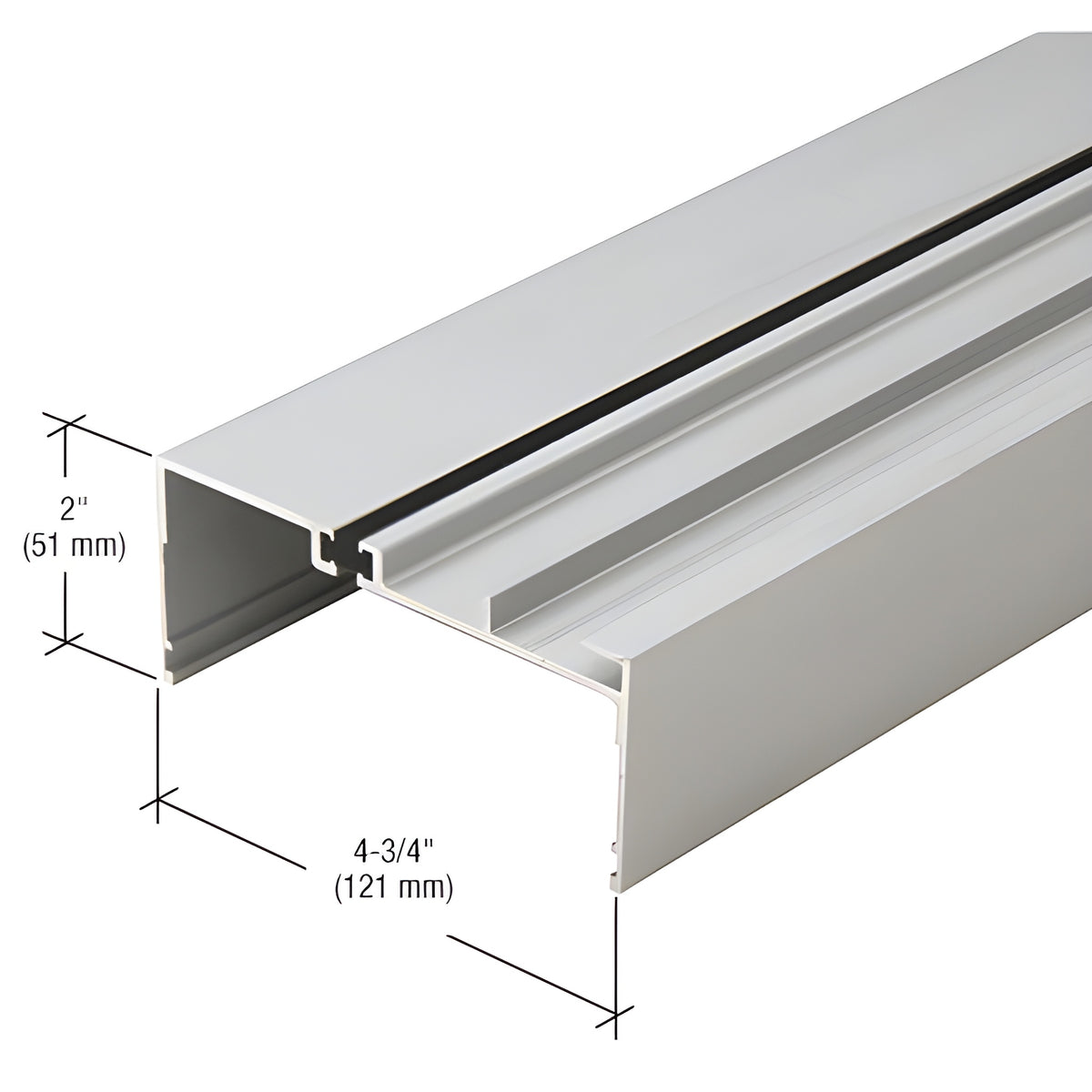 CRL-U.S. Aluminum Stacking Head Channel, Thermally Improved, Clear Anodized - 24'-2"