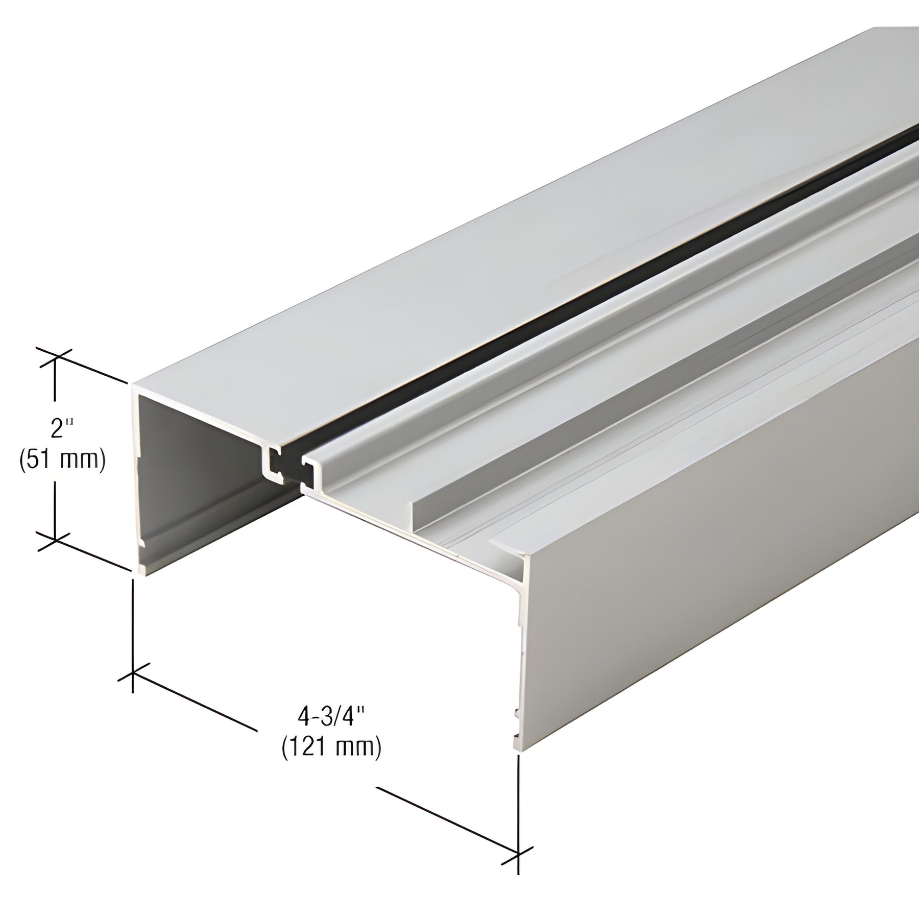 CRL-U.S. Aluminum Stacking Head Channel, Thermally Improved, Clear Anodized - 24'-2"