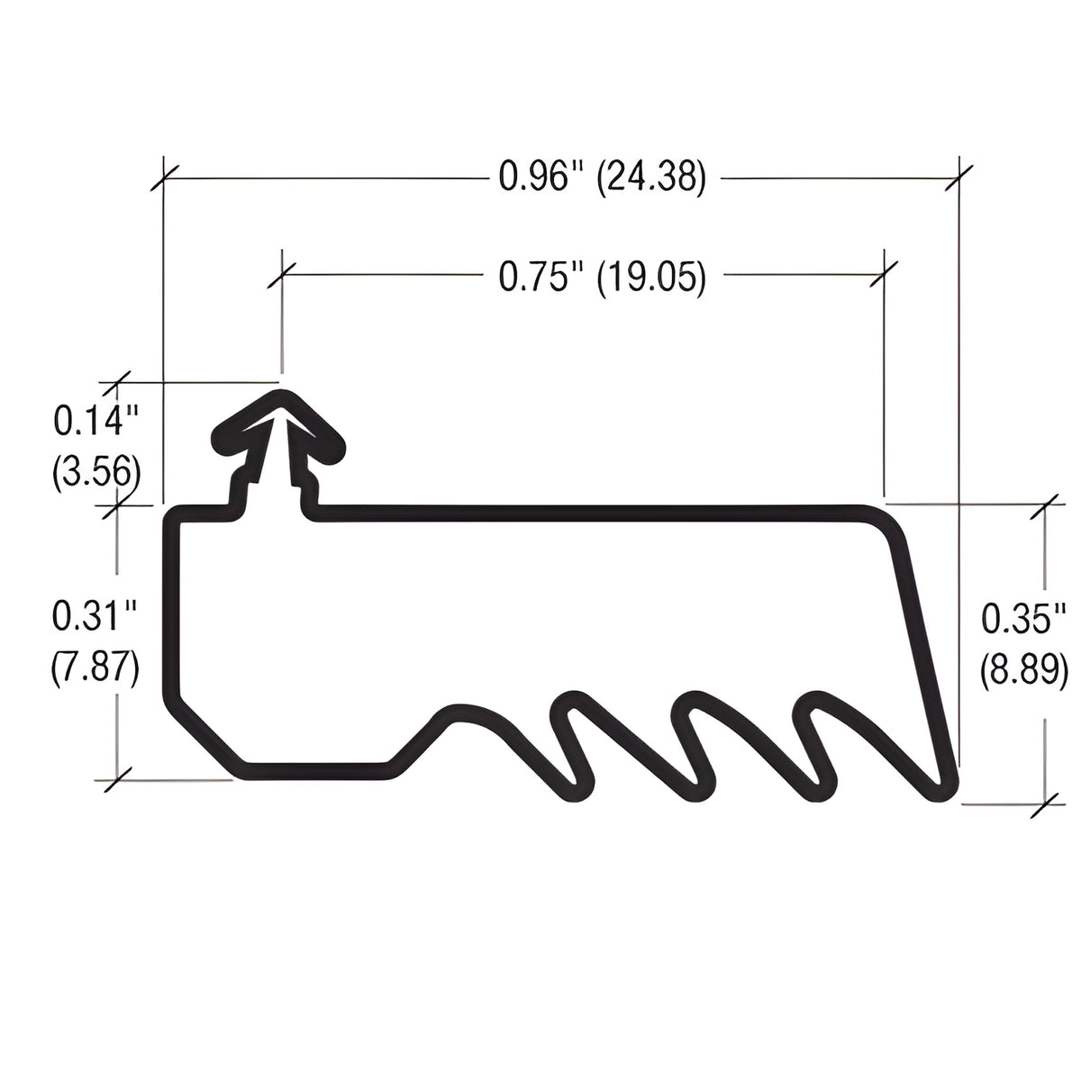 CRL-U.S. Aluminum StormWall XL Dry Glazed EPDM Gasket