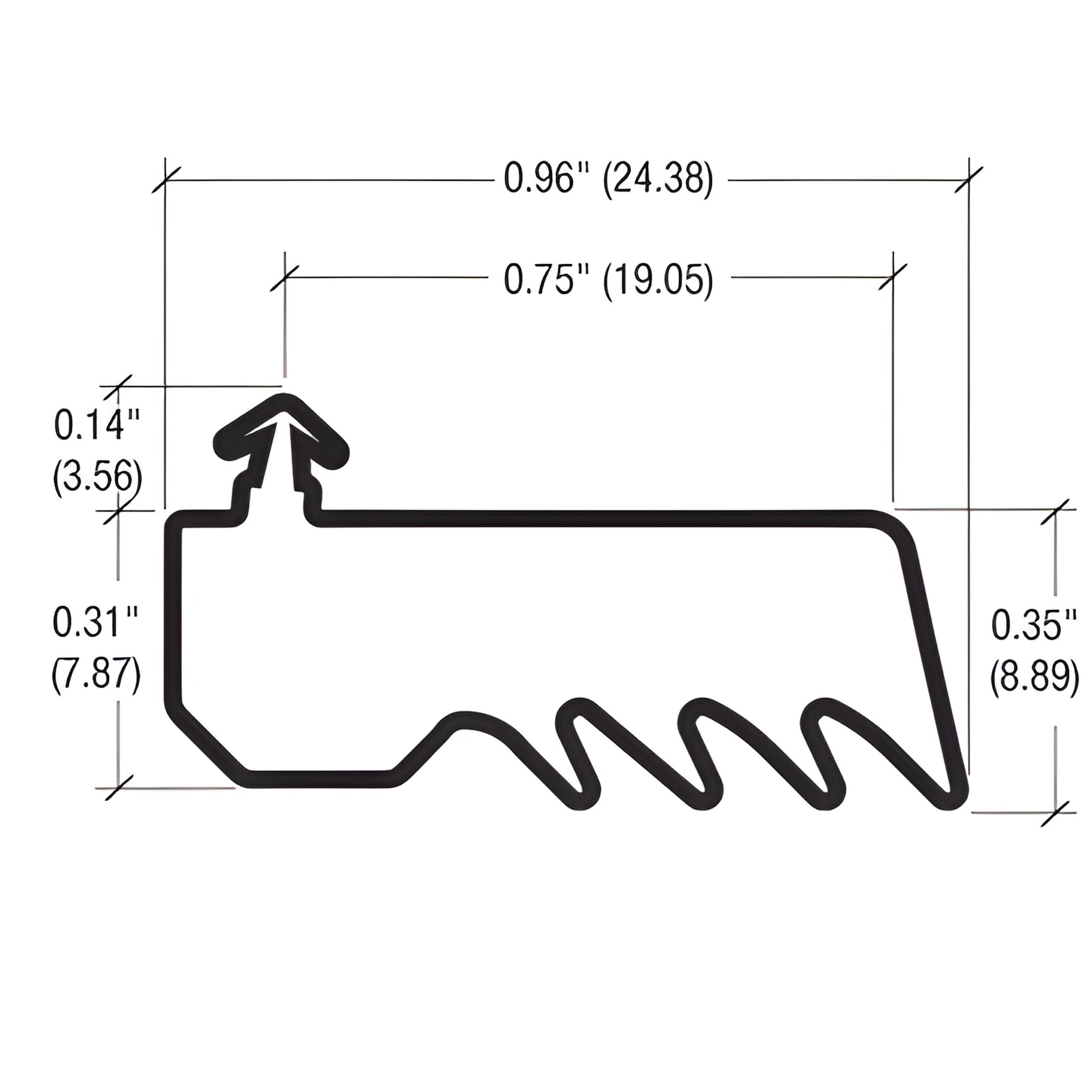 CRL-U.S. Aluminum StormWall XL Dry Glazed EPDM Gasket