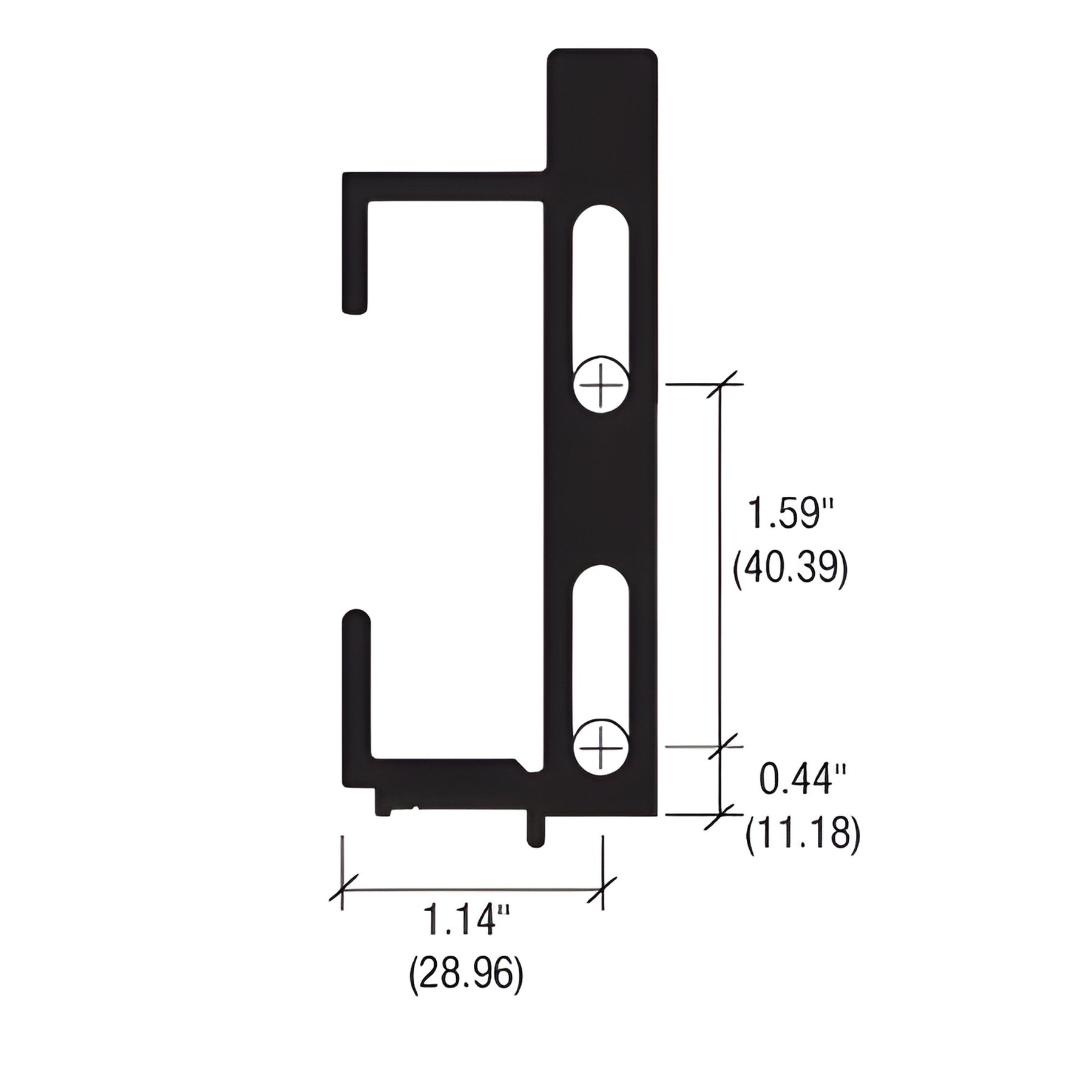 CRL-U.S. Aluminum StormWall XL Right Shear Block Used with Stacked Horizontal Corner Mullion - Pk/20