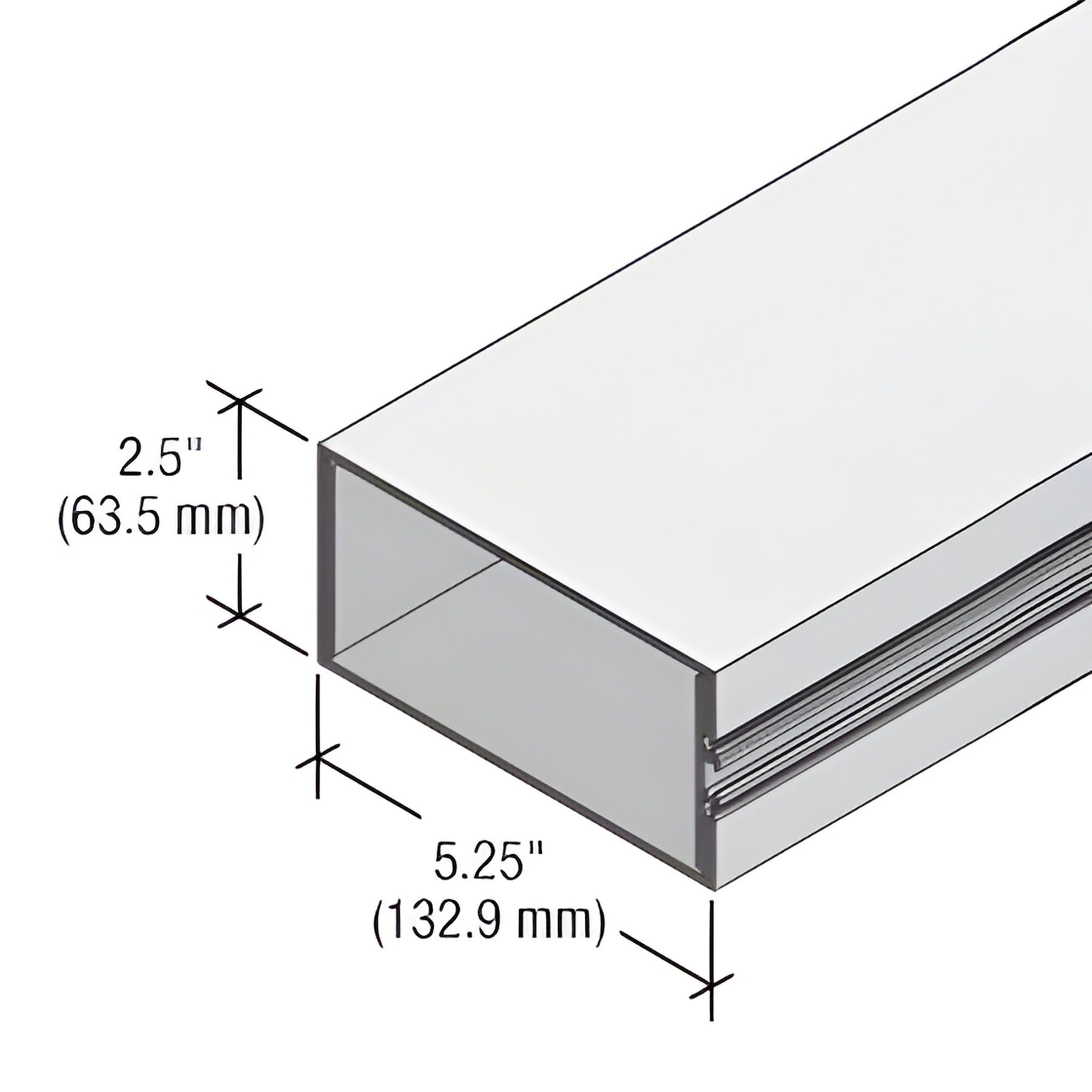 CRL-U.S. Aluminum Structural Glazed Vertical Mullion for StormWall XL, Clear Anodized Class 1