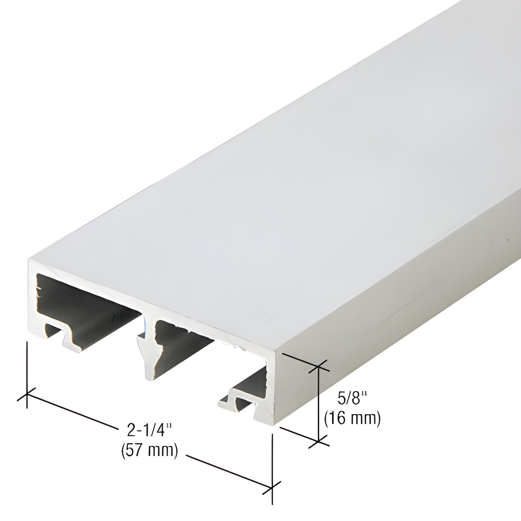 CRL-U.S. Aluminum Vertical Face Cap, Clear Anodized Class 1 - 24'-2"