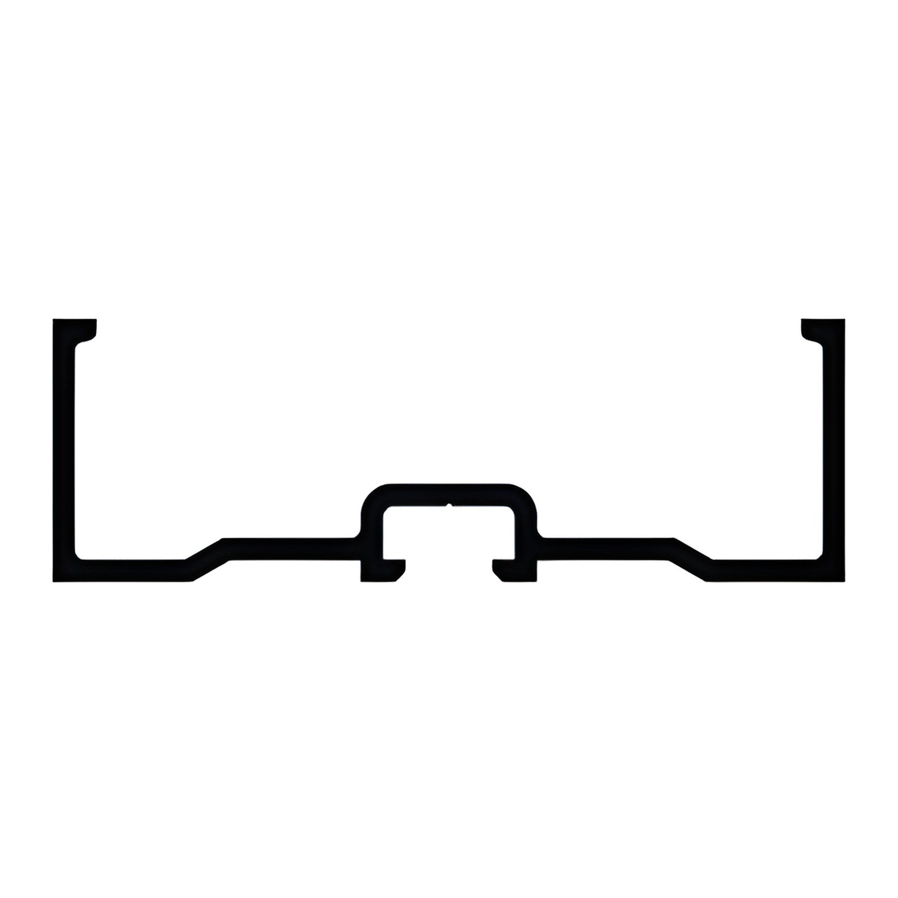 CRL-U.S. Aluminum Vertical Mullion 1/4" Spandrel Adaptor - 24'-2", Clear Anodized Class 1