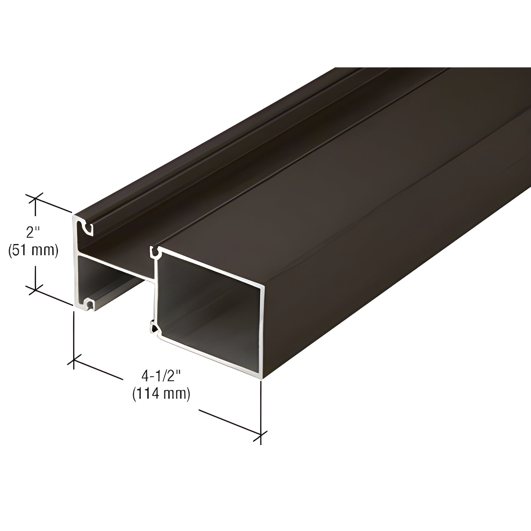 CRL-U.S. Aluminum Vertical Mullion - 24'-2", Dark Bronze/Black Anodized Class 1