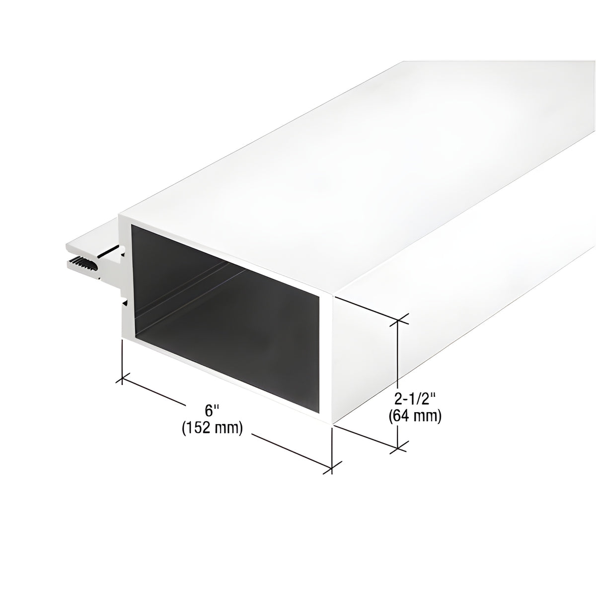 CRL-U.S. Aluminum Vertical Mullion, White KYNAR® Paint - 24'-2"