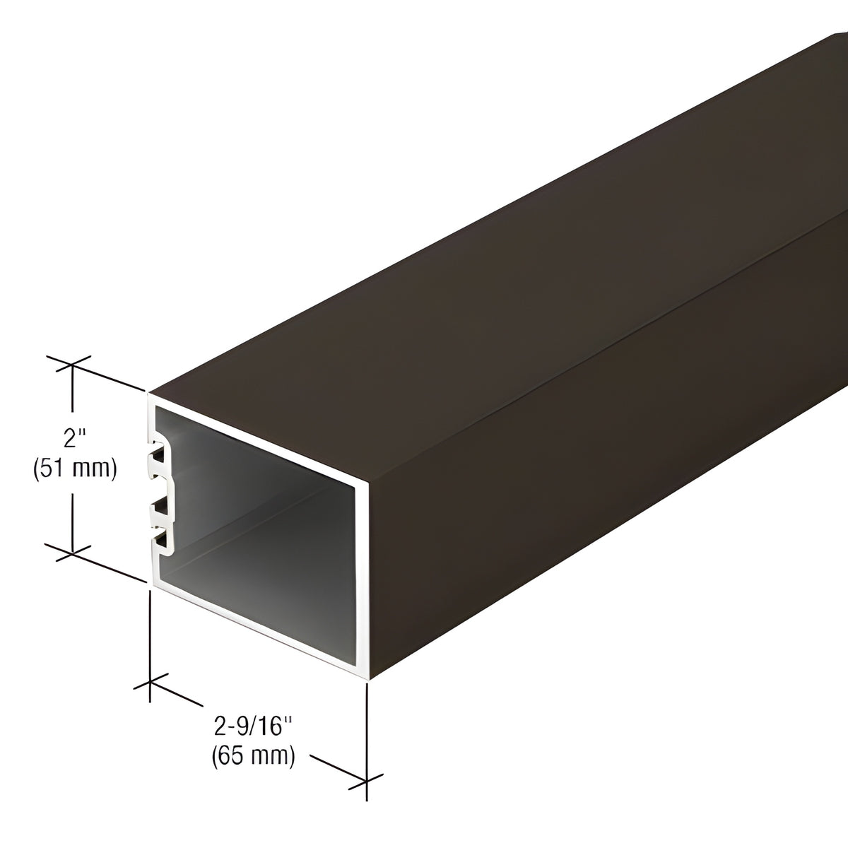 CRL-U.S. Aluminum Vertical Mullion for OS-2 Systems - 24'-2", Dark Bronze/Black Anodized Class 1