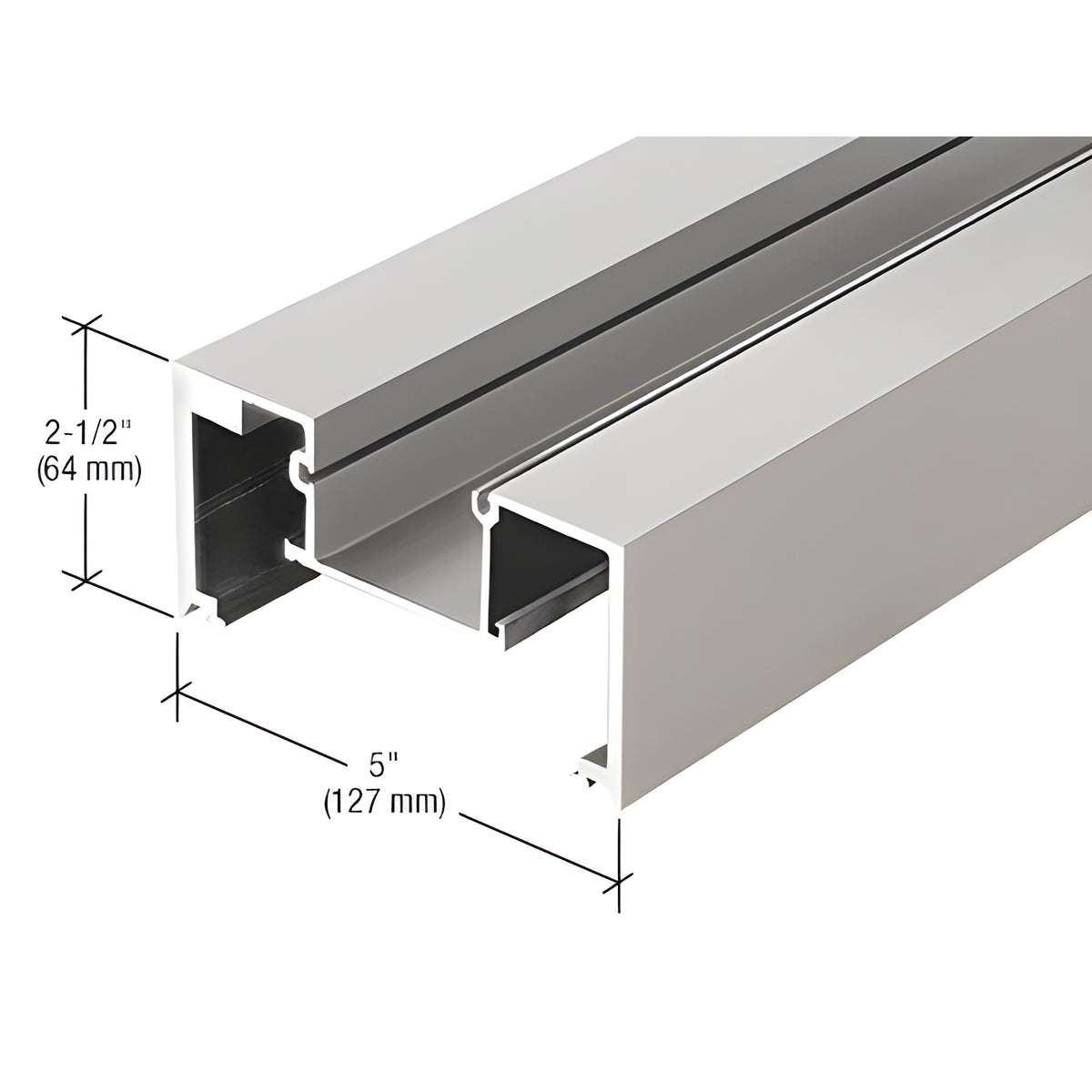 CRL-U.S. Aluminum Vertical Mullion for Series BR606 - 24'-2", Clear Anodized Class 1