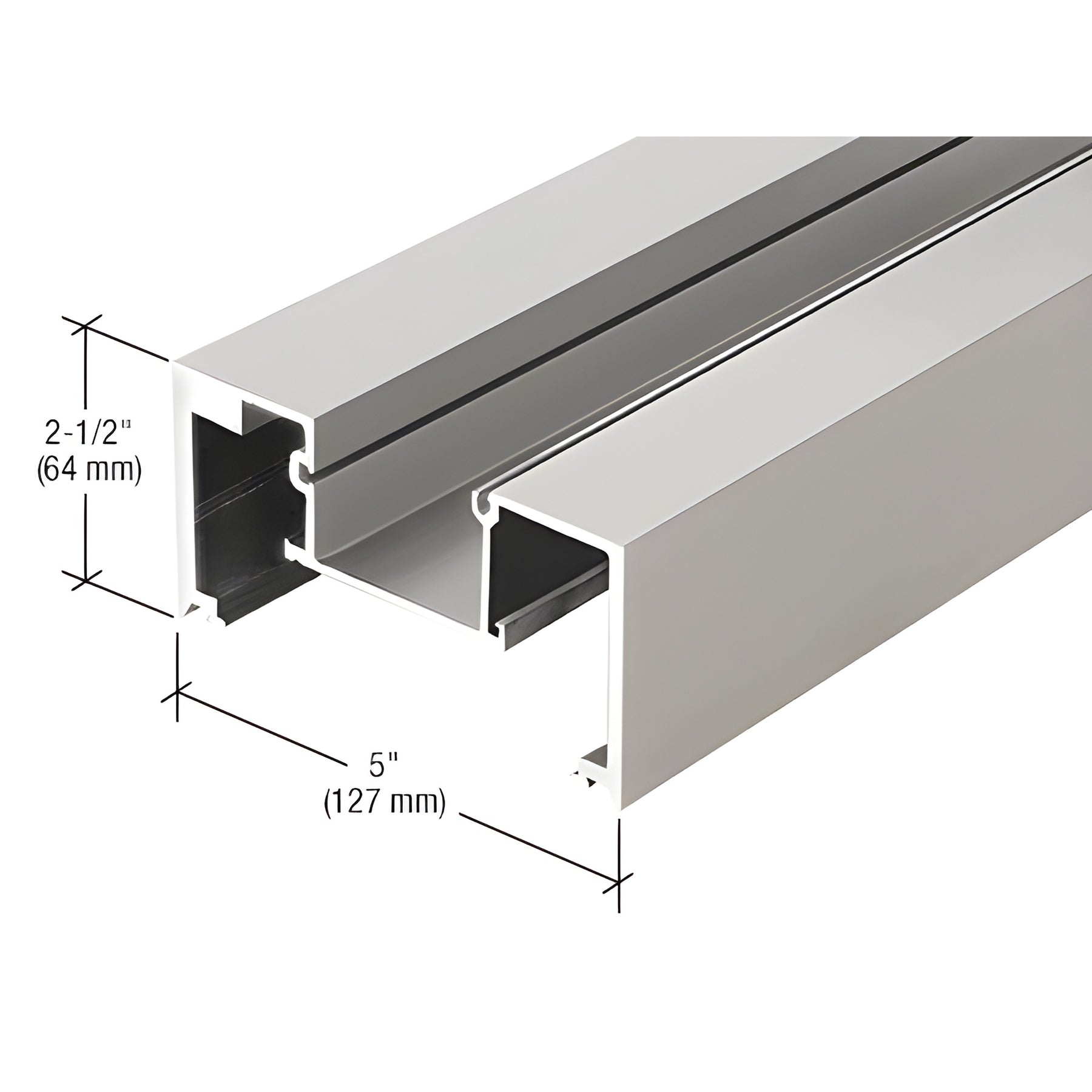CRL-U.S. Aluminum Vertical Mullion for Series BR606 - 24'-2", Clear Anodized Class 1