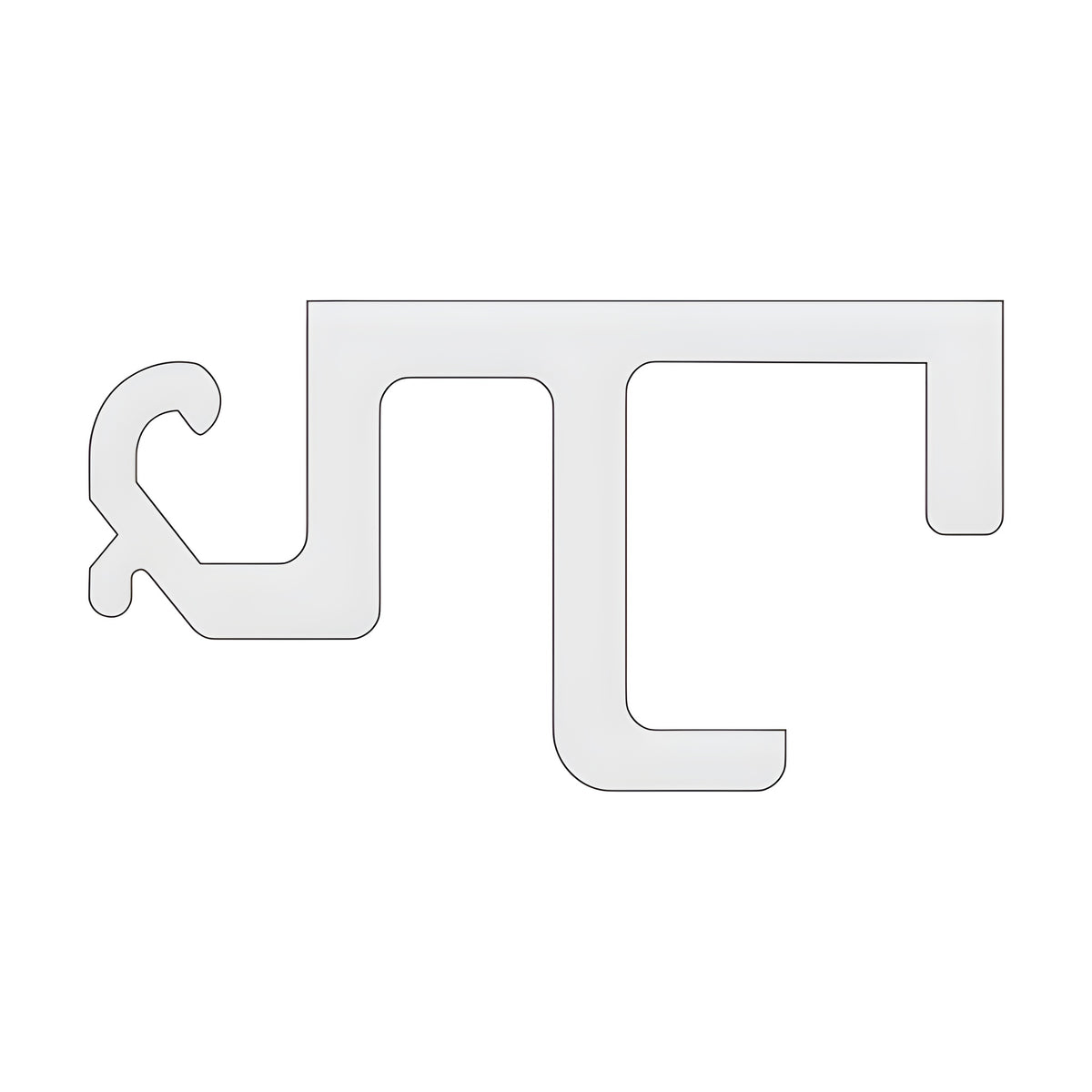 CRL-U.S. Aluminum White KYNAR® Paint 1/4" Glazing Adaptor - 24'-3"