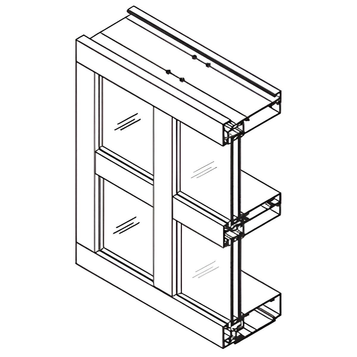 CRL-U.S. Aluminum White KYNAR® Paint 1" Glazing Thermally Improved Jamb 2-1/4" x 4-1/2"