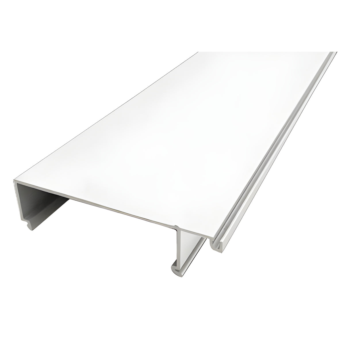 CRL-U.S. Aluminum White KYNAR® Paint 1" to 1/4" Glass Reducer Bead for Inside Glaze - 24'-2"