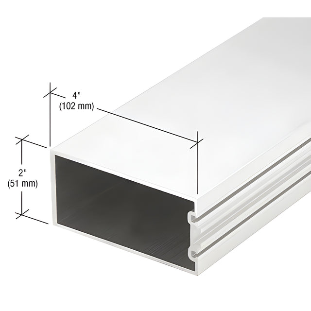 CRL-U.S. Aluminum White KYNAR® Paint 4" Structural Silicone Glazed Vertical Mullion - 24'-2"