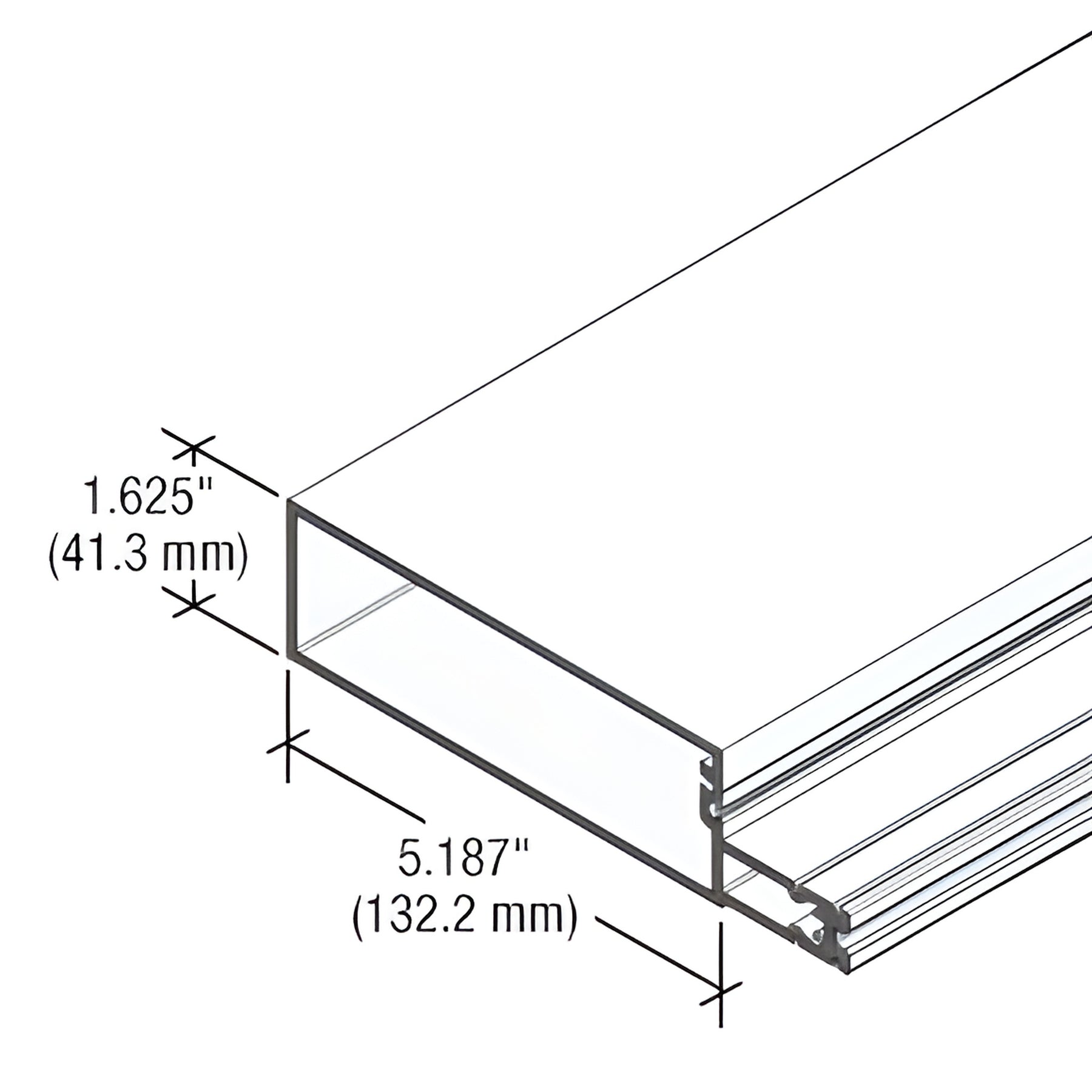 CRL-U.S. Aluminum White KYNAR® Paint 5-1/4" Stacked Horizontal Mullion for StormWall XL