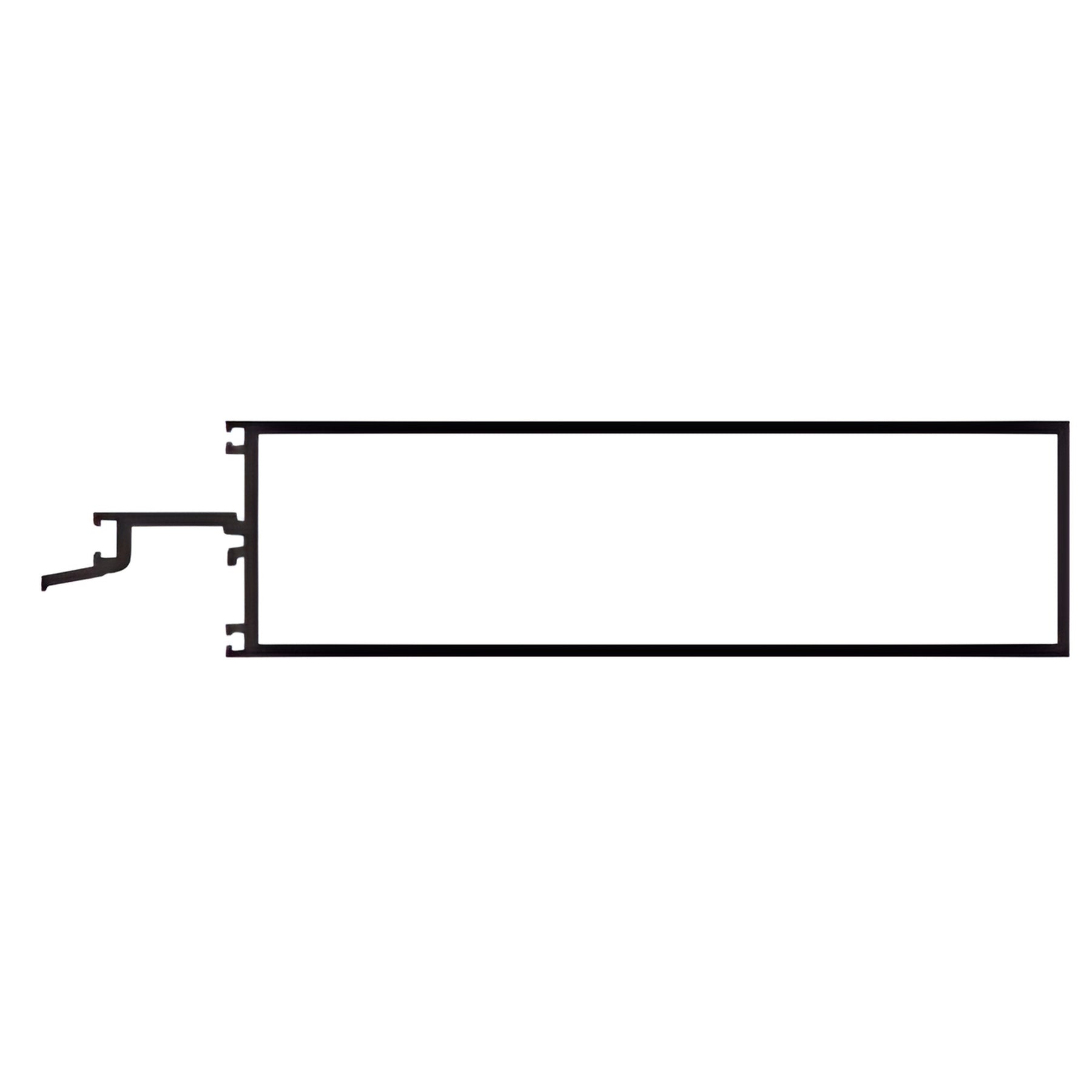 CRL-U.S. Aluminum White KYNAR® Paint 8" Intermediate Horizontal Mullion for 1" Glass Shear Block Assembly - 24'-2"